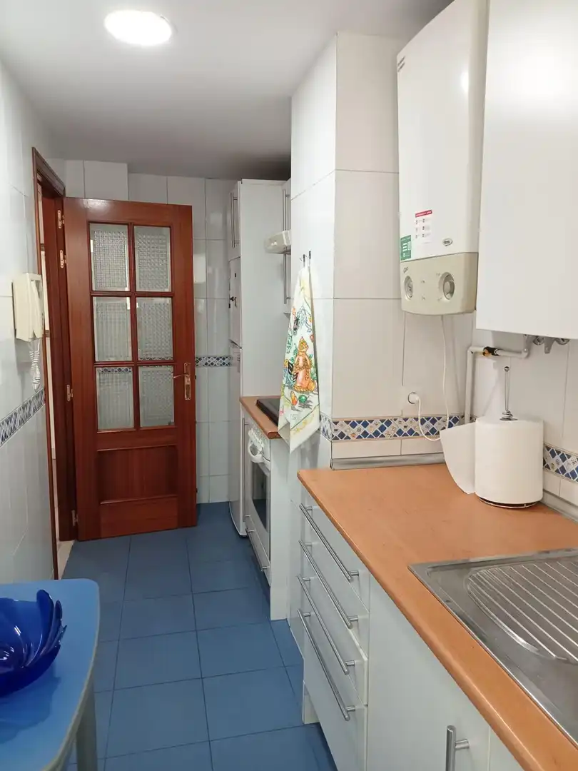 Cuina de Àtic de lloguer en Málaga amb Moblat, Balcó i Piscina comunitària