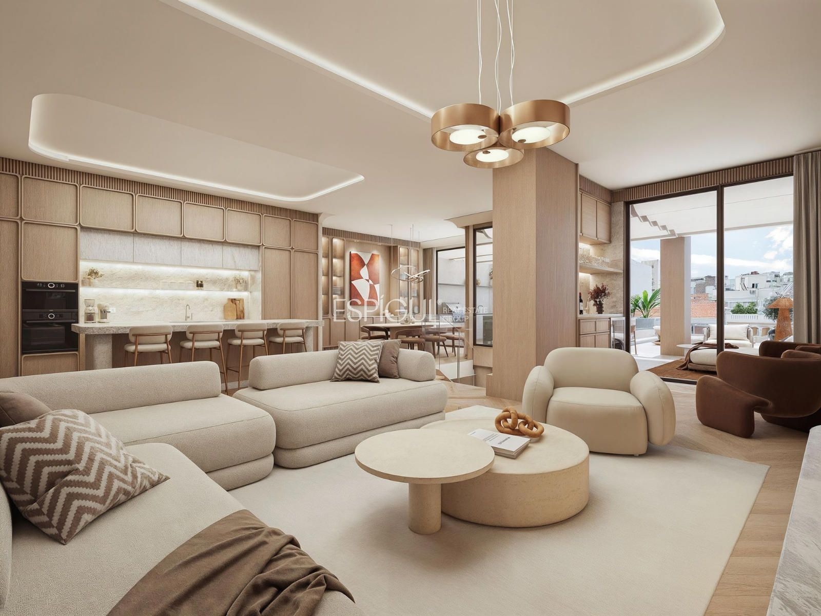 Sala de estar de Ático en venta en  Madrid Capital con Calefacción y Terraza