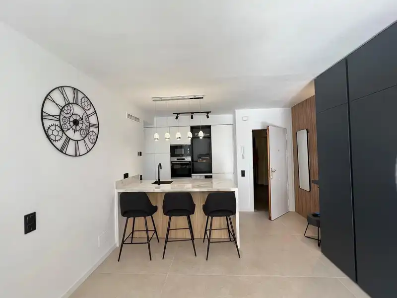 Cuina de Apartament de lloguer en Marbella amb Aire condicionat, Terrassa i Traster