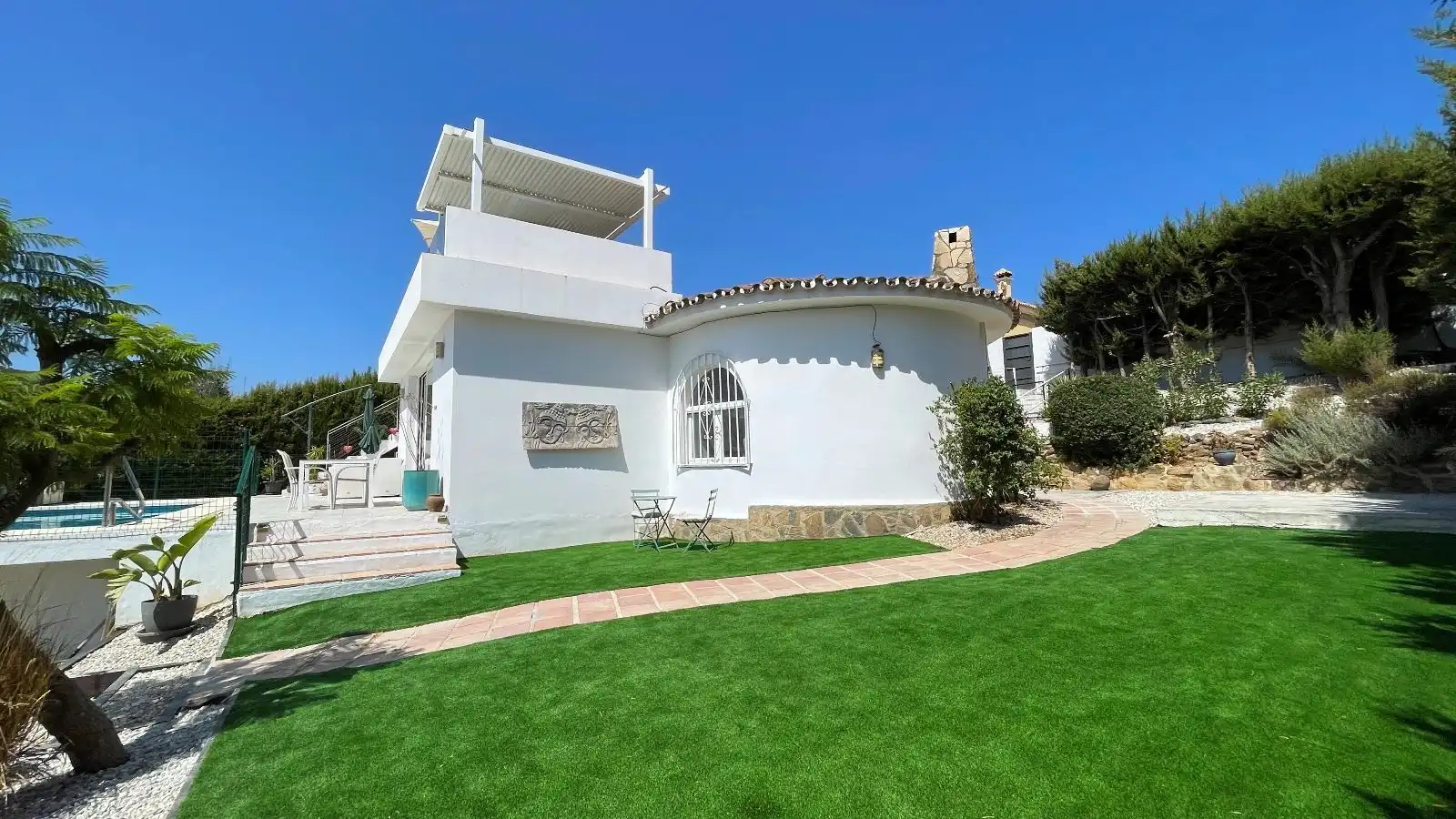 Jardín de Casa o chalet de alquiler en Estepona con Aire acondicionado, Terraza y Piscina