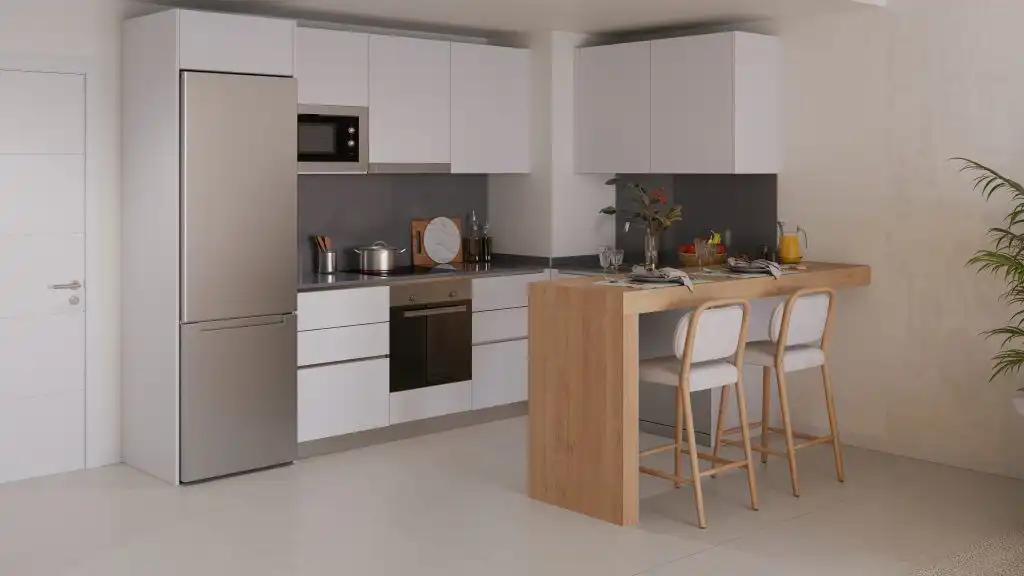 Cocina de Apartamento en venta en Benalmádena con Aire acondicionado, Calefacción y Terraza