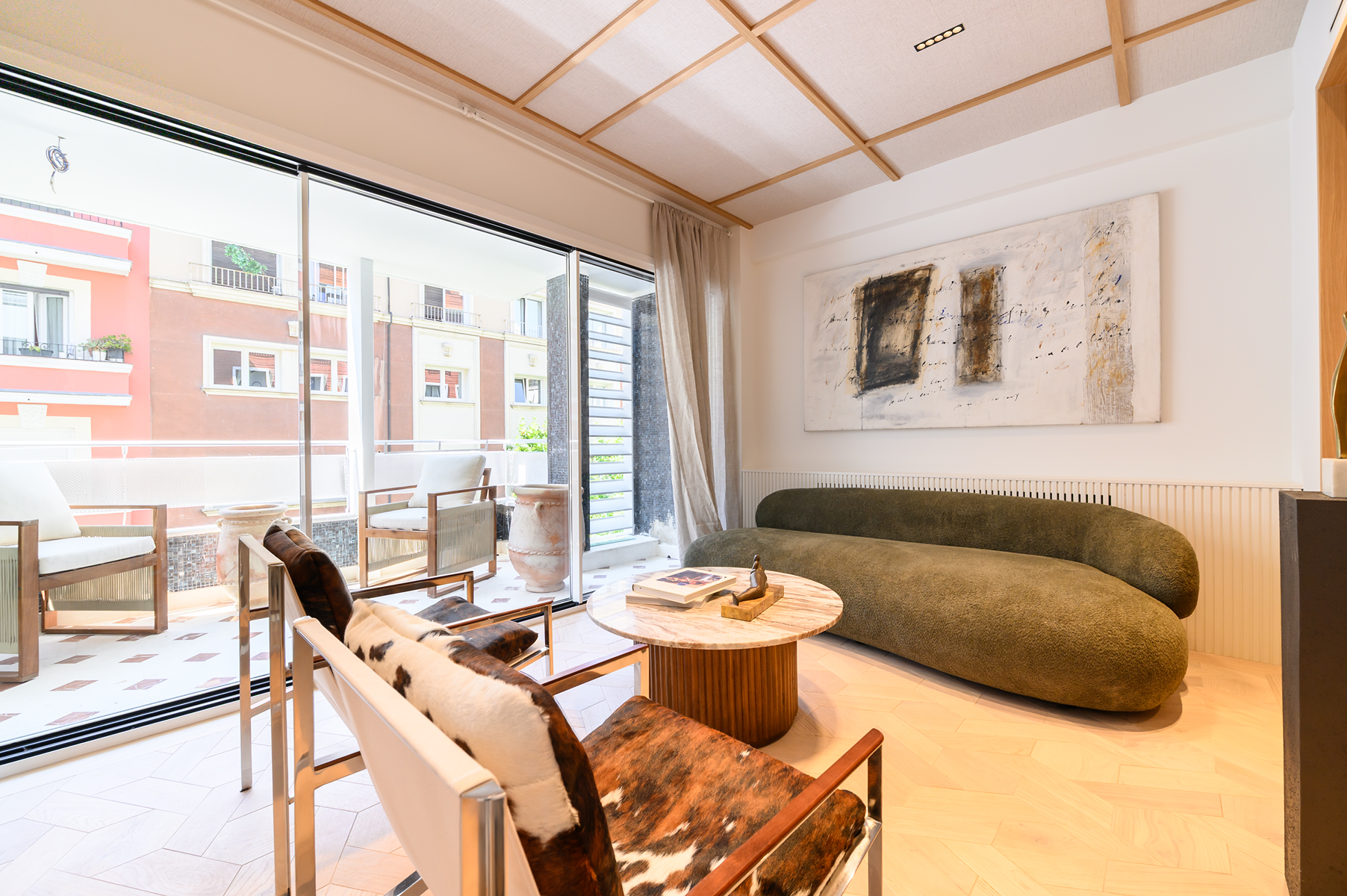 Sala de estar de Apartamento en venta en  Madrid Capital con Aire acondicionado, Calefacción y Terraza