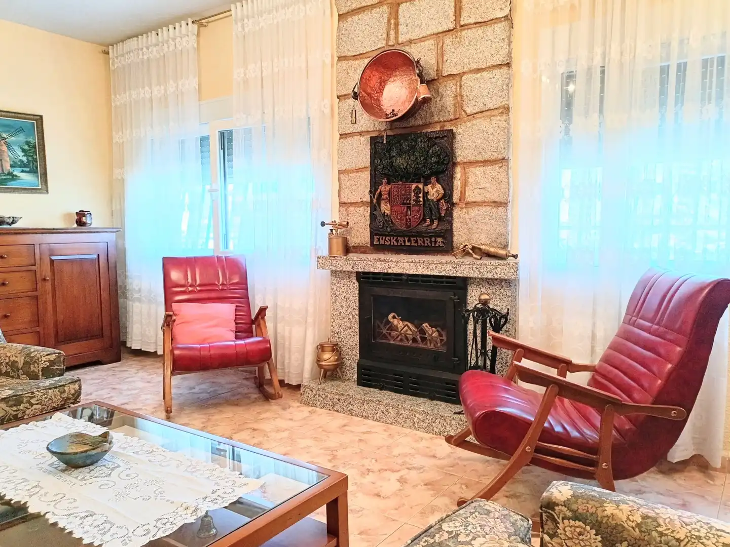 Sala d'estar de Casa adosada de lloguer en El Álamo amb Aire condicionat, Calefacció i Terrassa