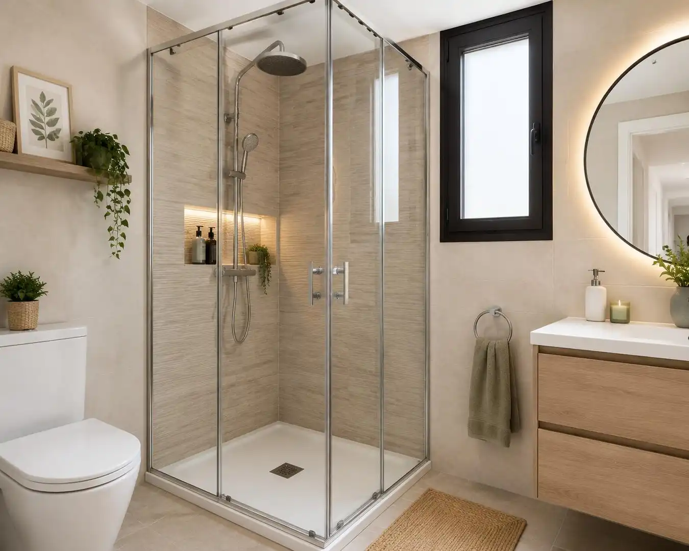 Baño de Casa o chalet en venta en Roquetas de Mar con Aire acondicionado, Jardín privado y Terraza