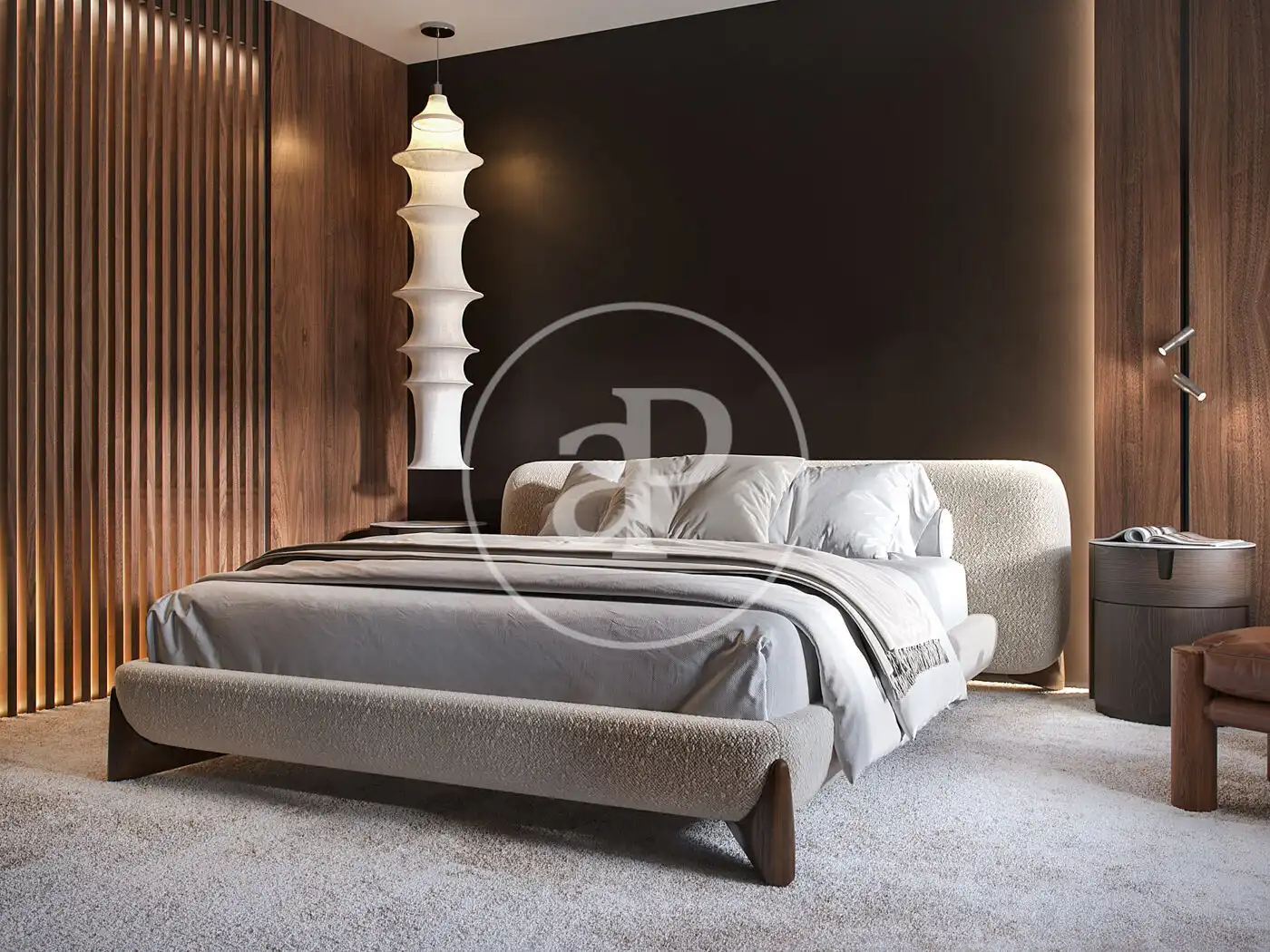 Schlafzimmer von Wohnung zum Verkauf in Barcelona mit Klimaanlage, Heizung und Privatgarten
