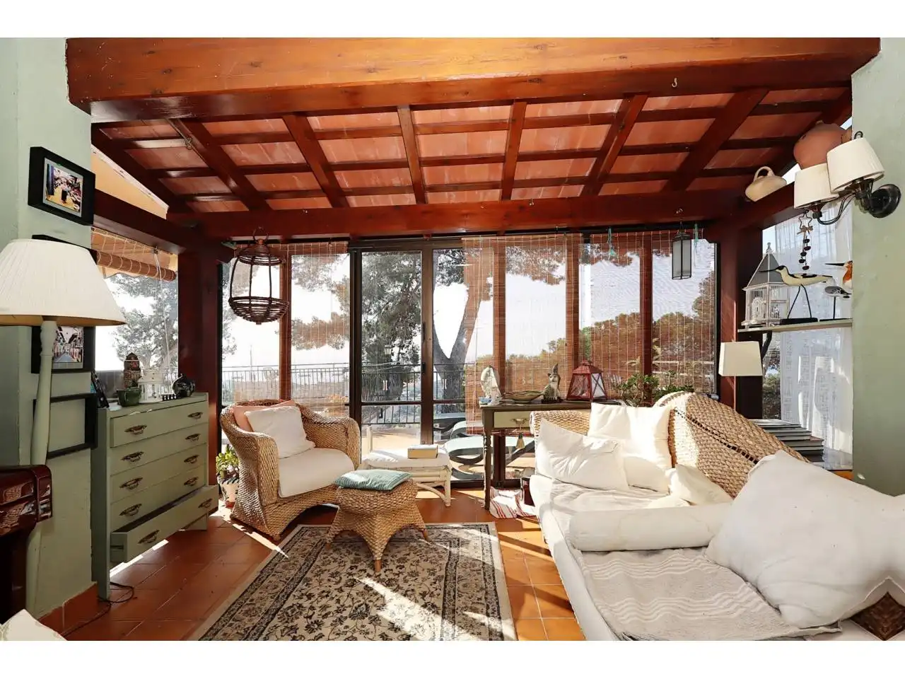 Sala d'estar de Casa o xalet en venda en Lloret de Mar amb Calefacció, Jardí privat i Terrassa