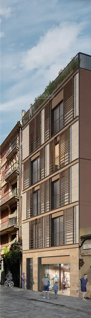 Außenansicht von Wohnung zum Verkauf in Barcelona mit Klimaanlage, Heizung und Parkett