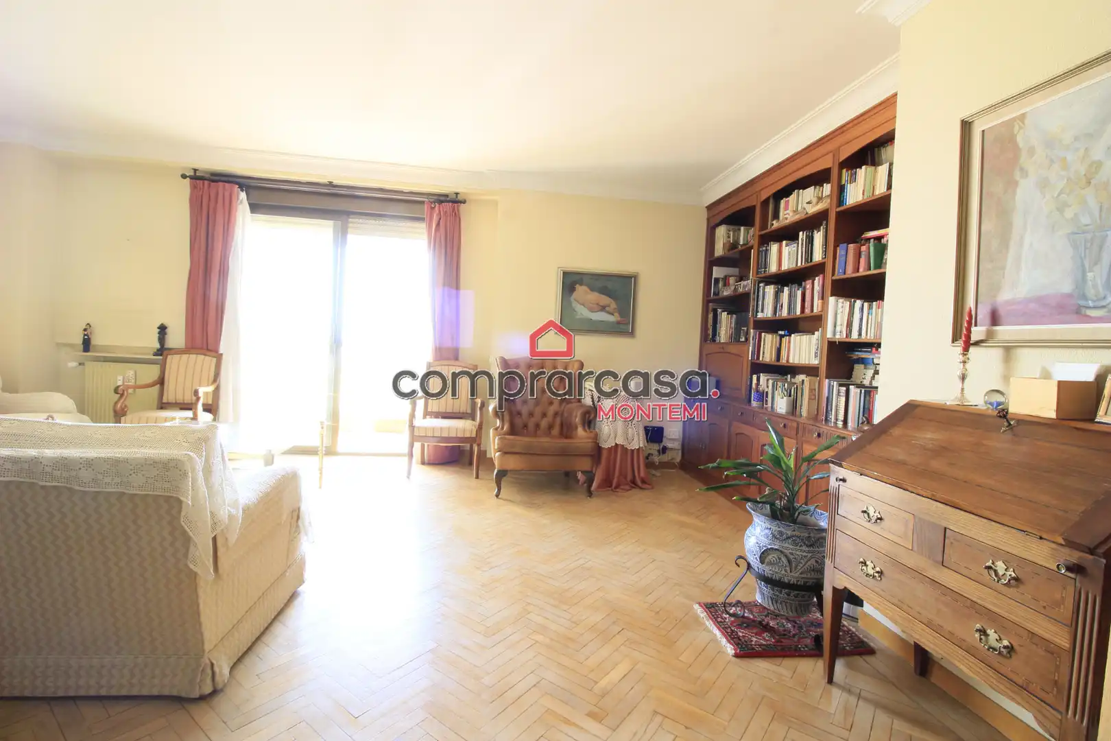 Wohnzimmer von Wohnung zum Verkauf in Madrid mit Heizung, Parkett und Terrasse