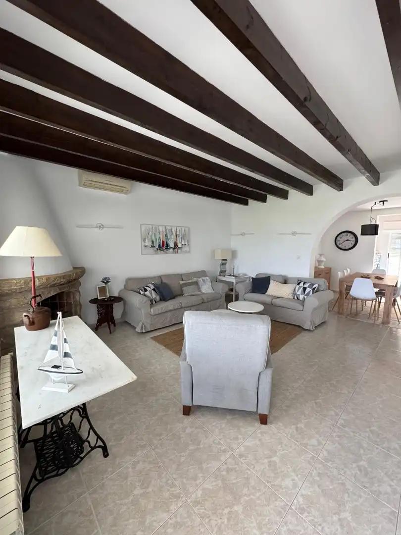 Wohnzimmer von Haus oder Chalet zur Miete in L'Alfàs del Pi mit Klimaanlage, Heizung und Privatgarten