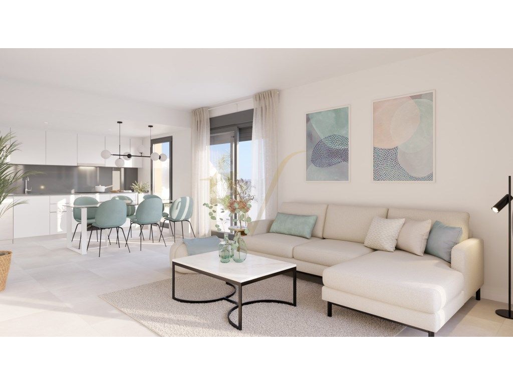 Living room of Apartment for sale in Mijas  with Air Conditioner, Private garden and Terrace