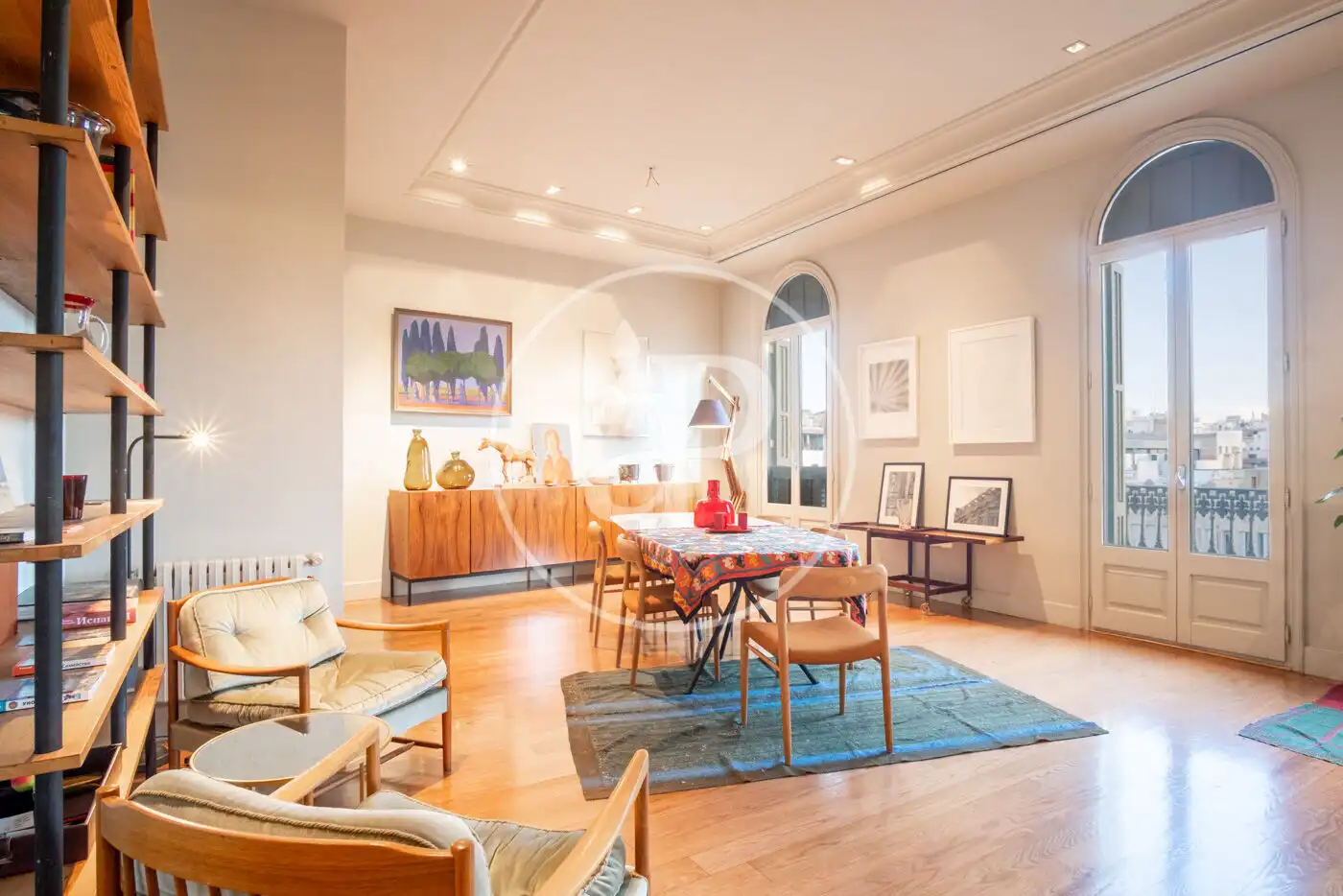 Esszimmer von Wohnung zur Miete in Barcelona mit Klimaanlage, Heizung und Möbliert