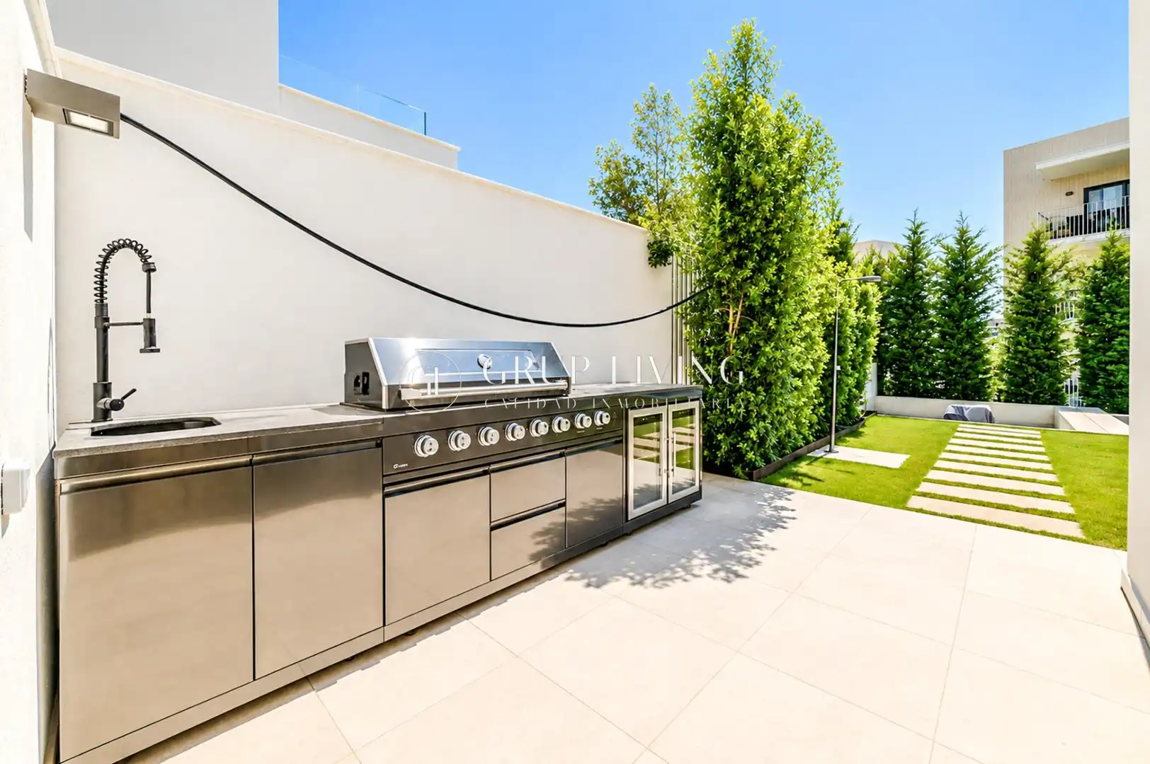Terrasse von Haus oder Chalet zur Miete in Sitges mit Klimaanlage, Heizung und Privatgarten