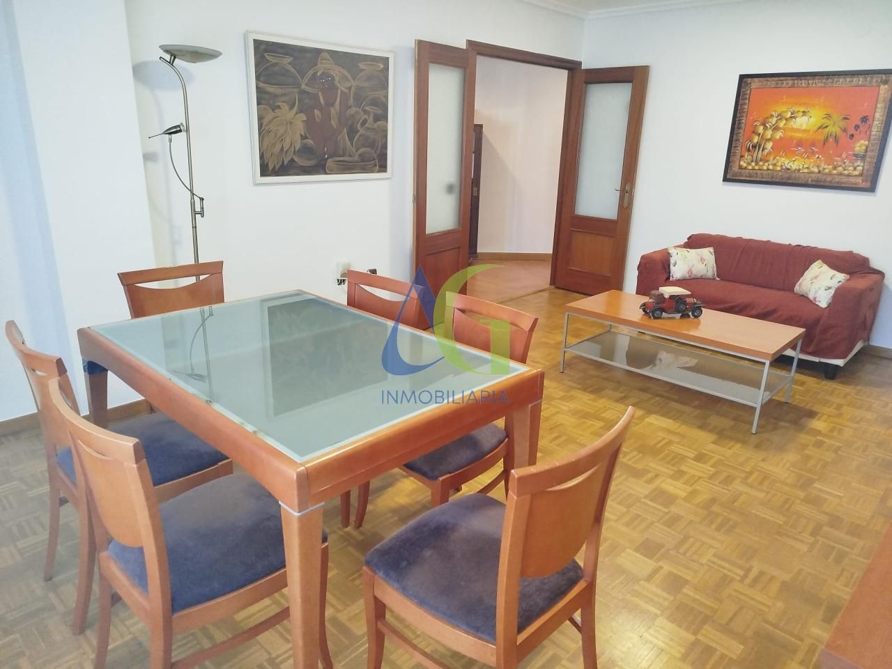 Comedor de Piso en venta en San Andrés del Rabanedo con Calefacción, Parquet y Terraza