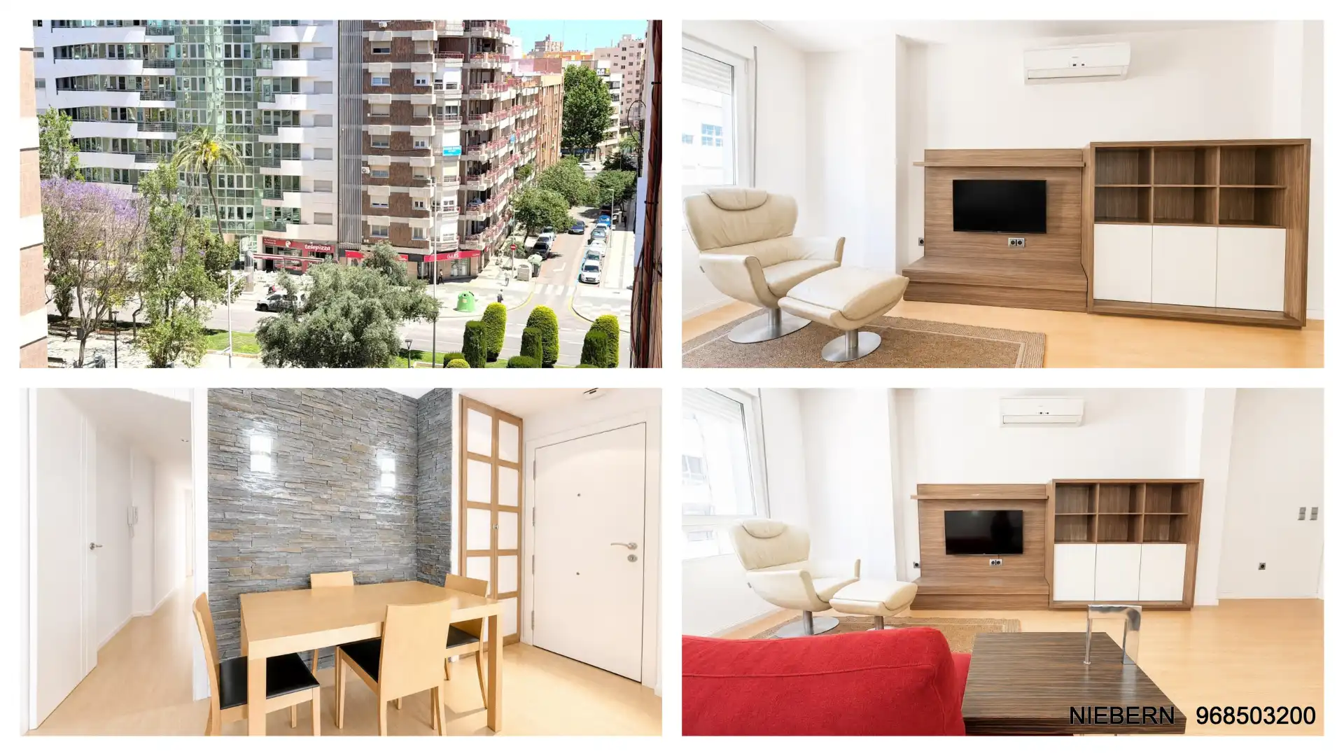 Vista exterior de Piso de alquiler en Cartagena con Aire acondicionado, Parquet y Amueblado