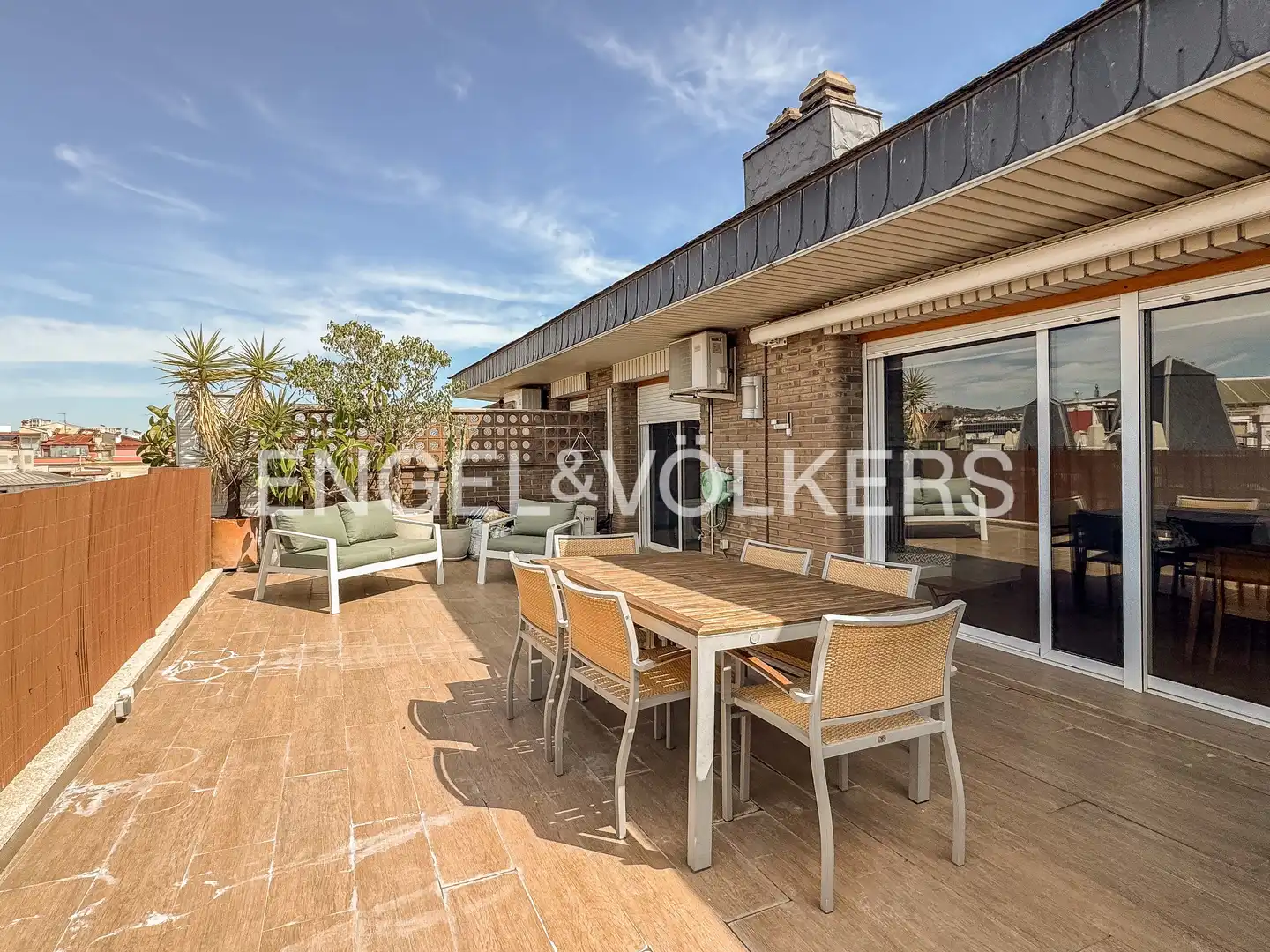 Terraza de Ático de alquiler en Barcelona con Aire acondicionado, Calefacción y Parquet