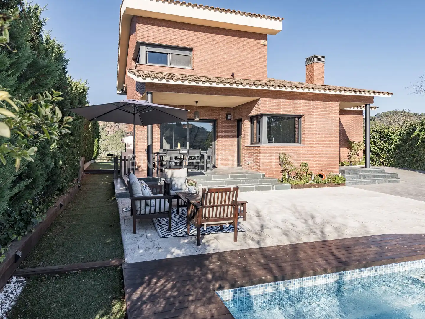 Terraza de Casa o chalet de alquiler en Vacarisses con Aire acondicionado, Calefacción y Jardín privado