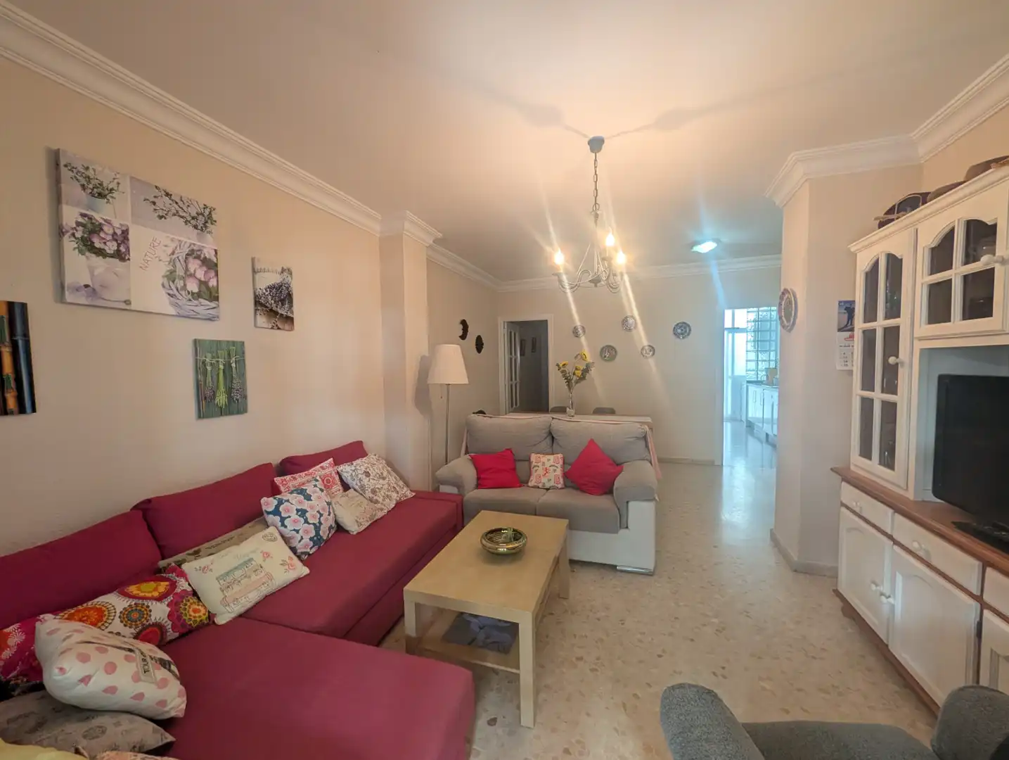 Sala de estar de Piso en venta en Punta Umbría con Terraza, Amueblado y Horno