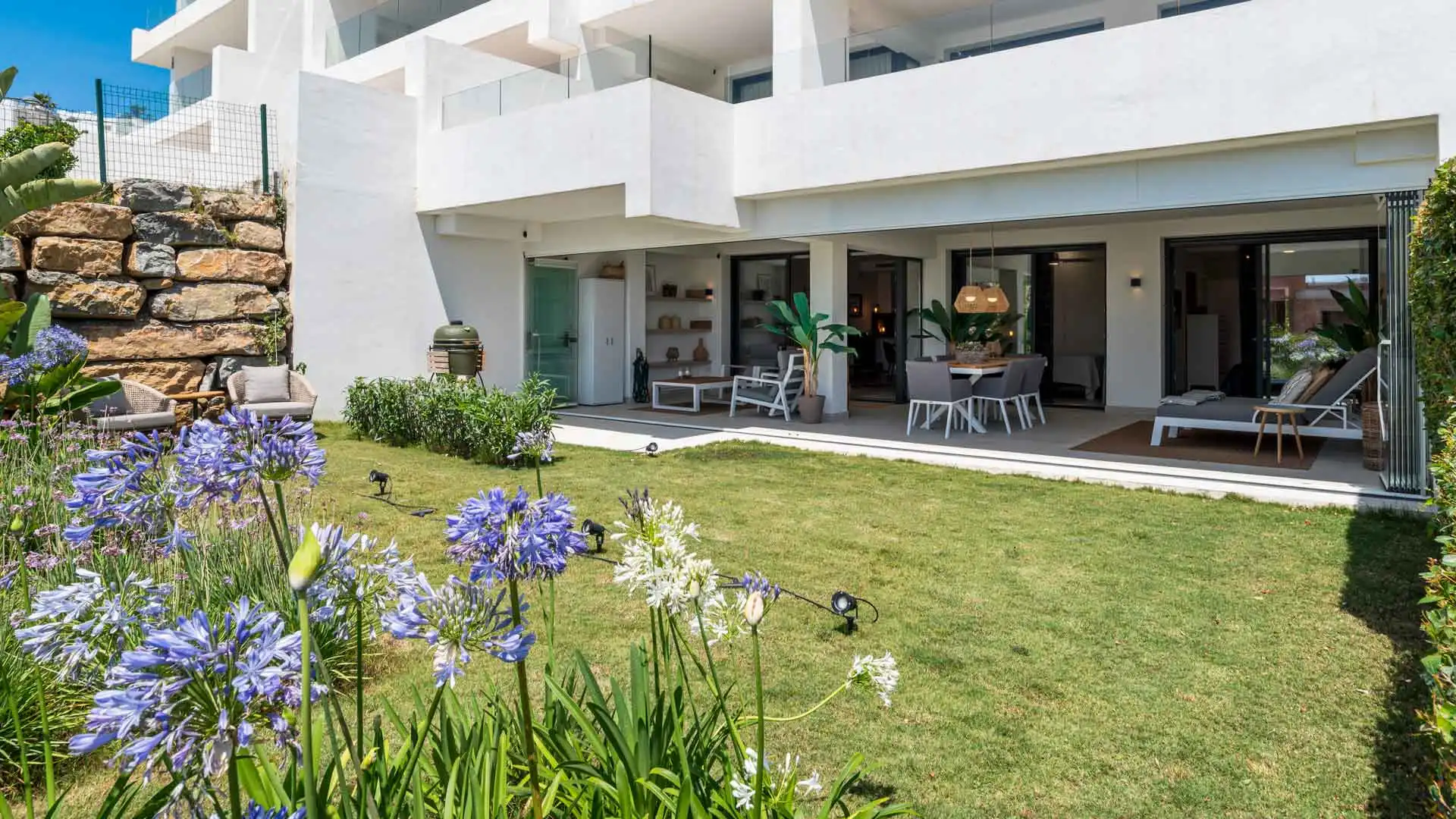 Terraza de Apartamento en venta en Estepona con Aire acondicionado, Jardín privado y Terraza