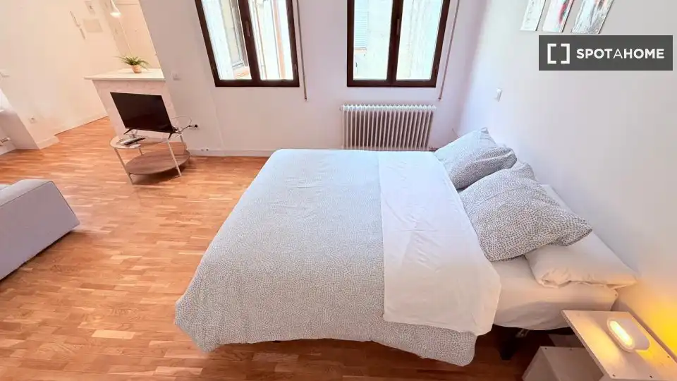 Bedroom of Study for share in Madrid  with Air Conditioner, Heating and Terrace