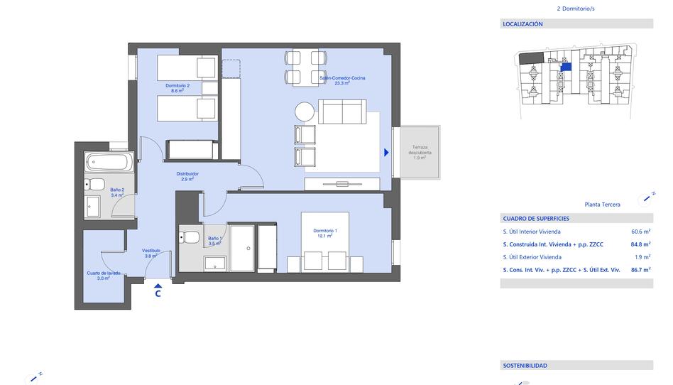 Photo 1 from new construction home in Flat for sale in Pimentero Esquina Prolongación Calle Tulipán, Siete Palmas, Las Palmas