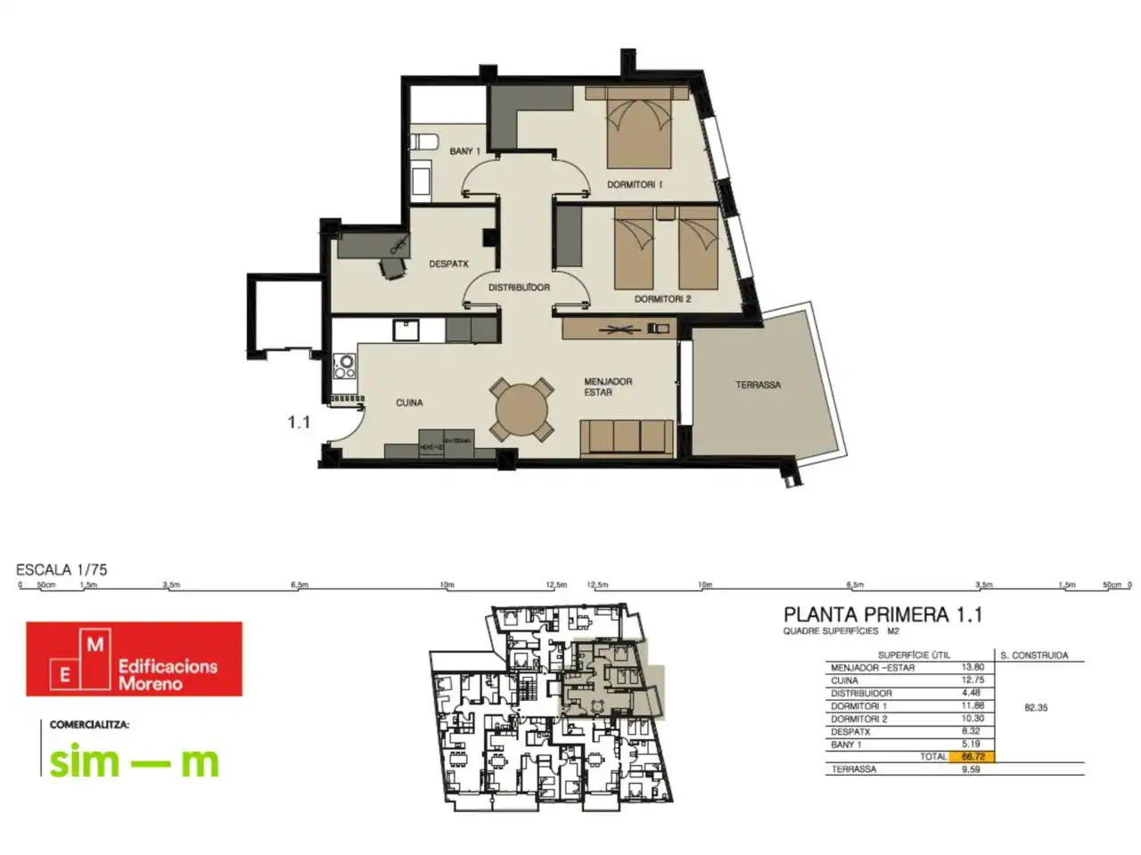 Piso en venta en Sant Julià de Vilatorta con Calefacción y Terraza