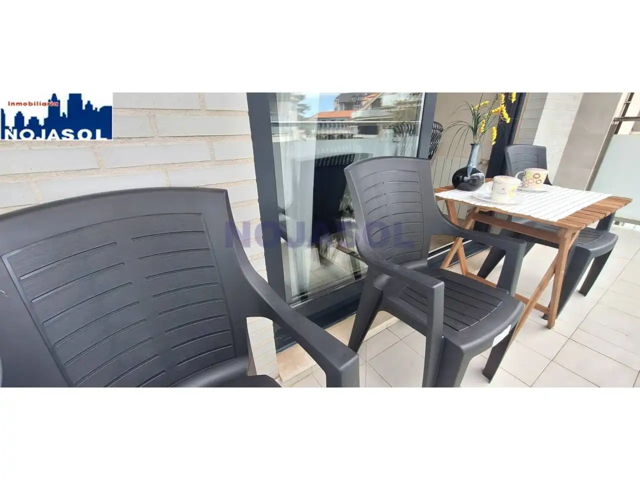 Terrace of Flat for rent in Noja  with Heating, Terrace and Furnished