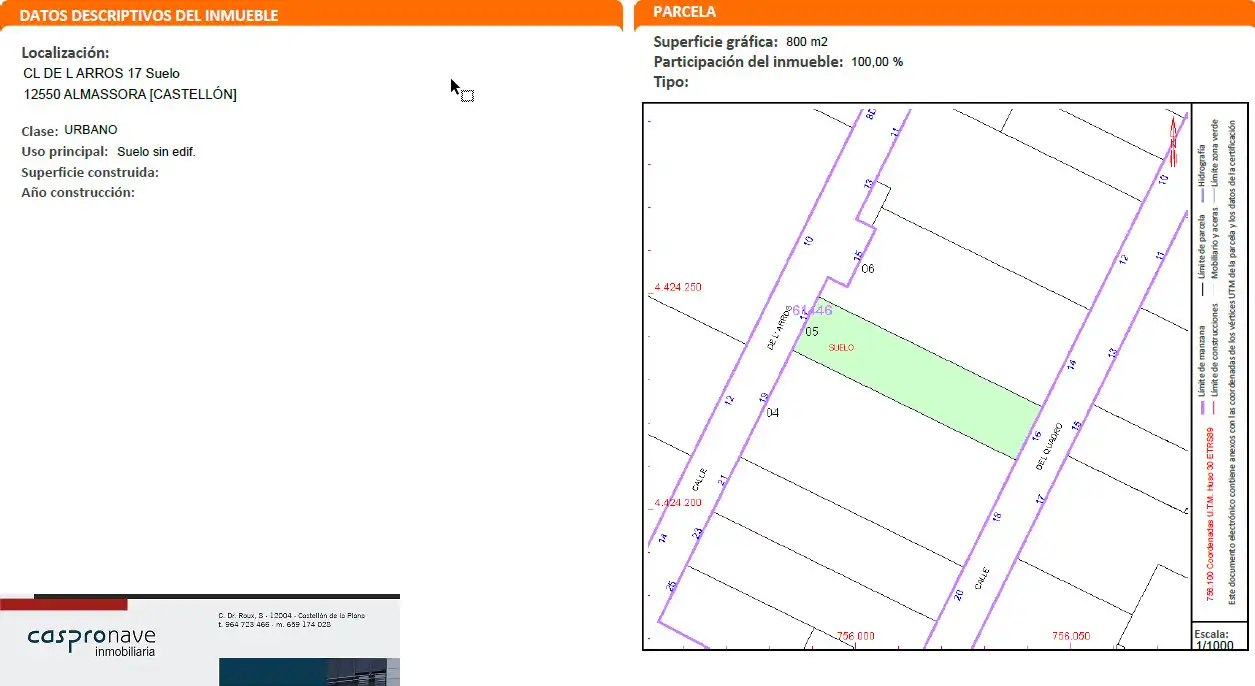 Terreny residencial en venda a Carrer de L'Arròs 17, imagen 2