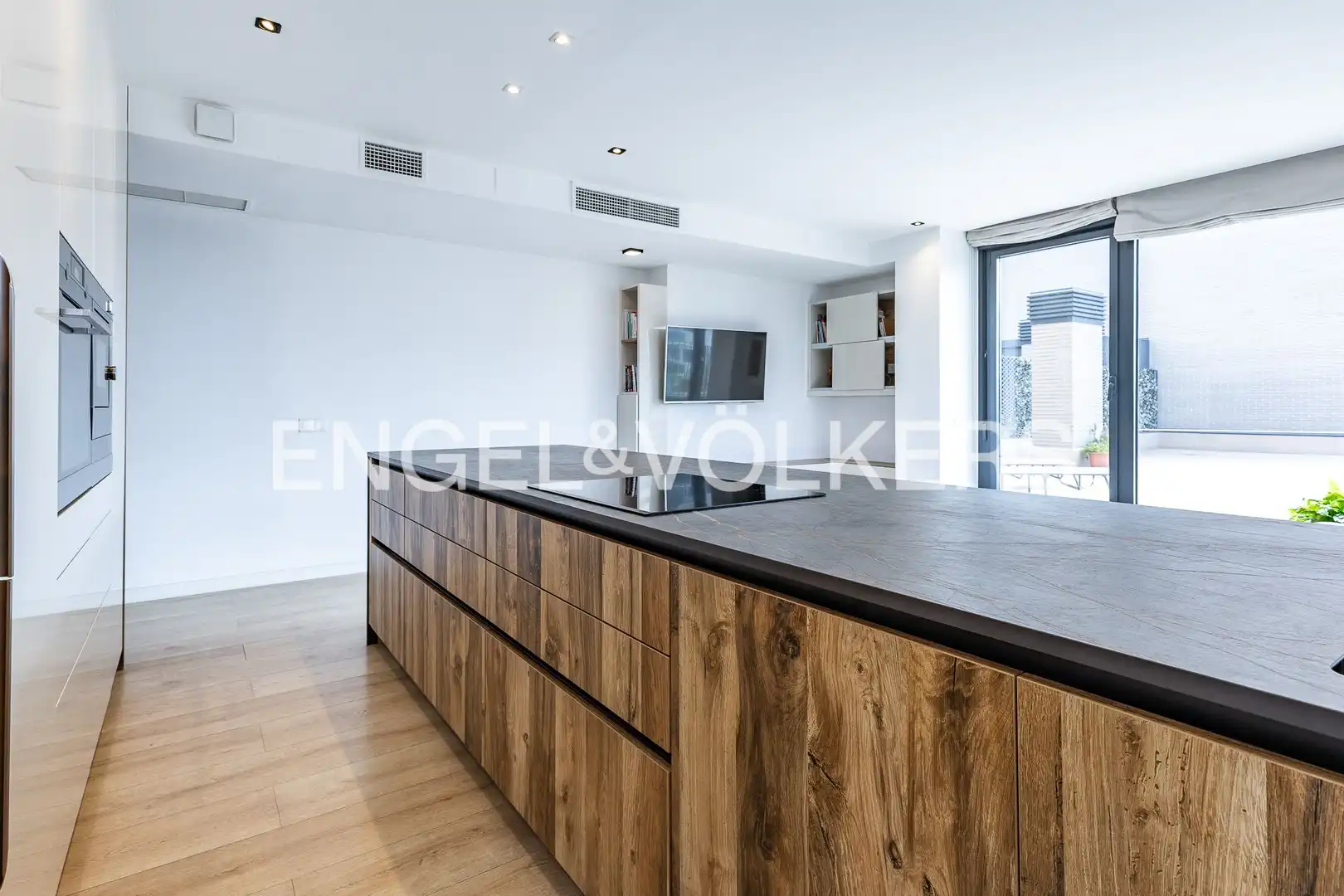 Cocina de Ático en venta en Sant Adrià de Besòs con Aire acondicionado, Calefacción y Parquet