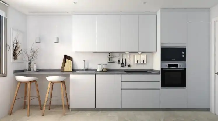 Cocina de Apartamento en venta en Málaga con Aire acondicionado, Calefacción y Jardín privado
