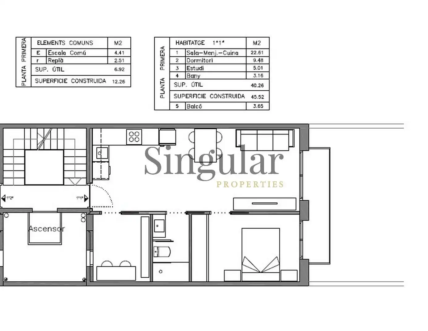 Flat for sale in Barcelona  with Air Conditioner and Heating