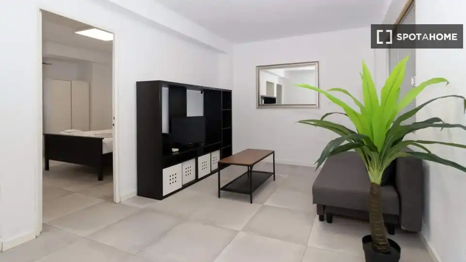 Living room of Flat for rent in Valencia  with Air Conditioner, Heating and Furnished