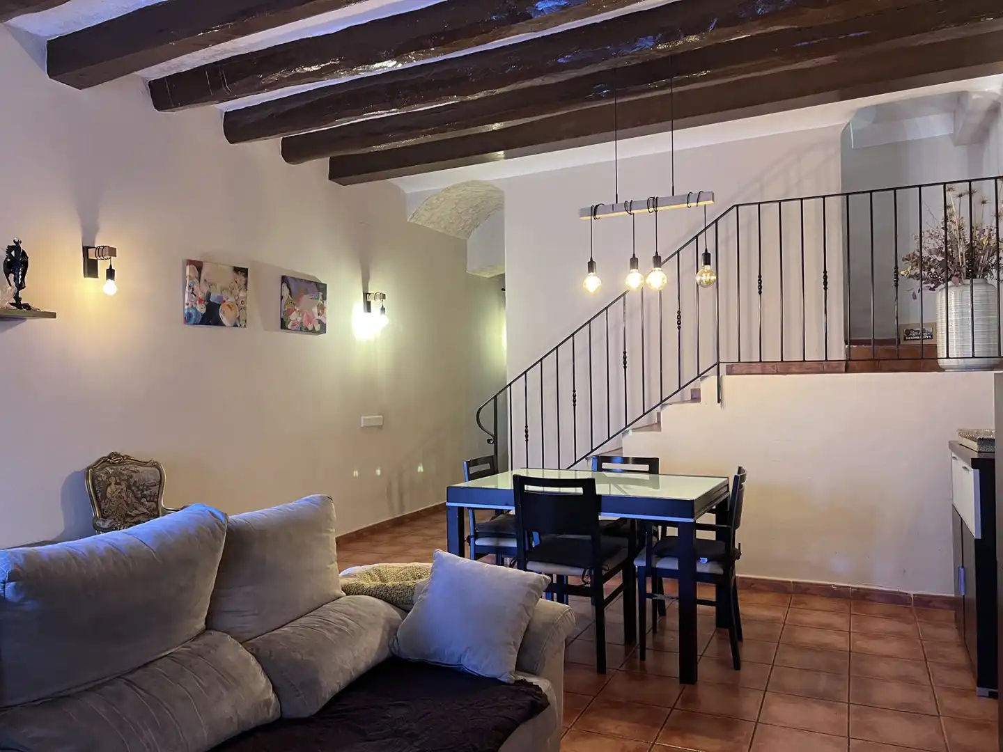 Wohnzimmer von Haus oder Chalet zum Verkauf in Vilassar de Dalt mit Terrasse und Ofen