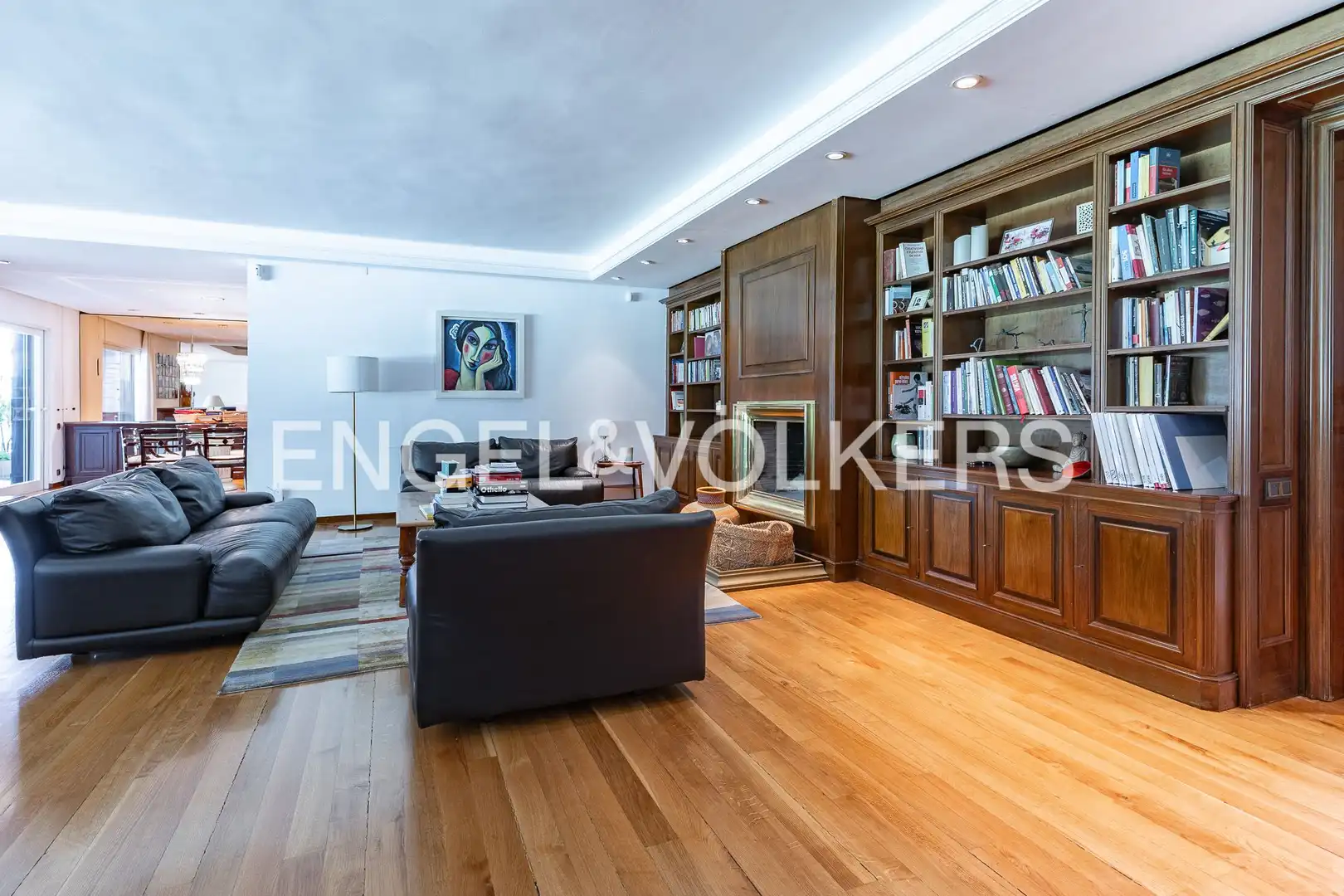 Sala d'estar de Casa o xalet de lloguer en Sant Cugat del Vallès amb Calefacció