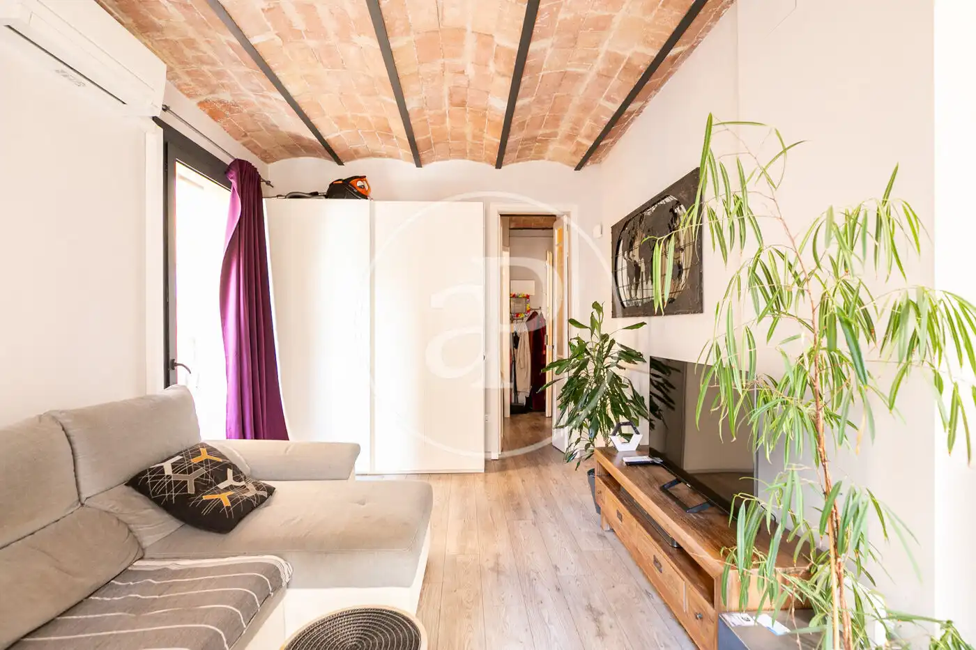 Sala de estar de Piso en venta en Barcelona con Aire acondicionado, Calefacción y Amueblado