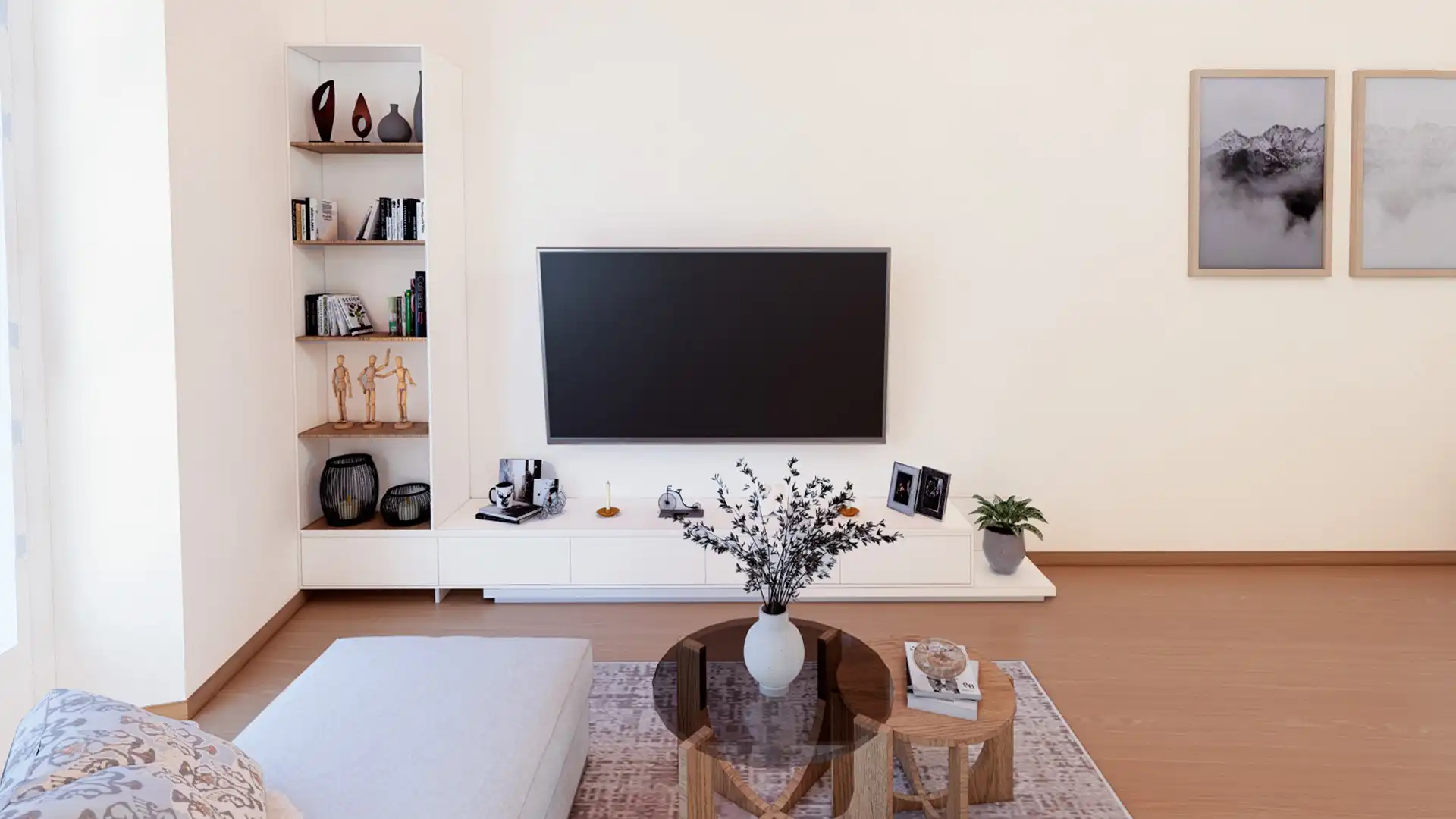 Living room of Flat for sale in Girona Capital  with Air Conditioner, Heating and Terrace