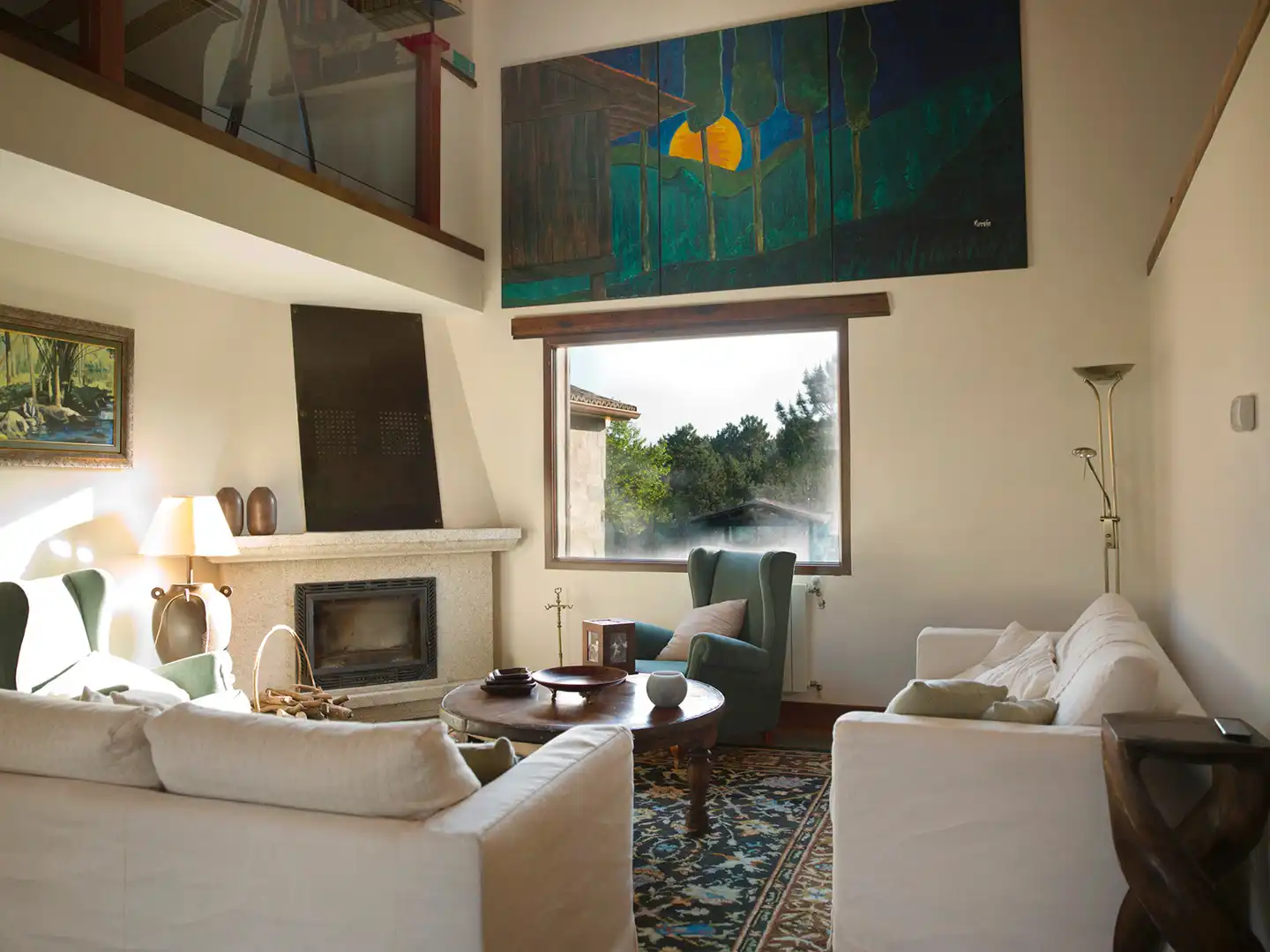 Sala de estar de Casa o chalet en venta en Ribeira con Jardín privado, Parquet y Trastero