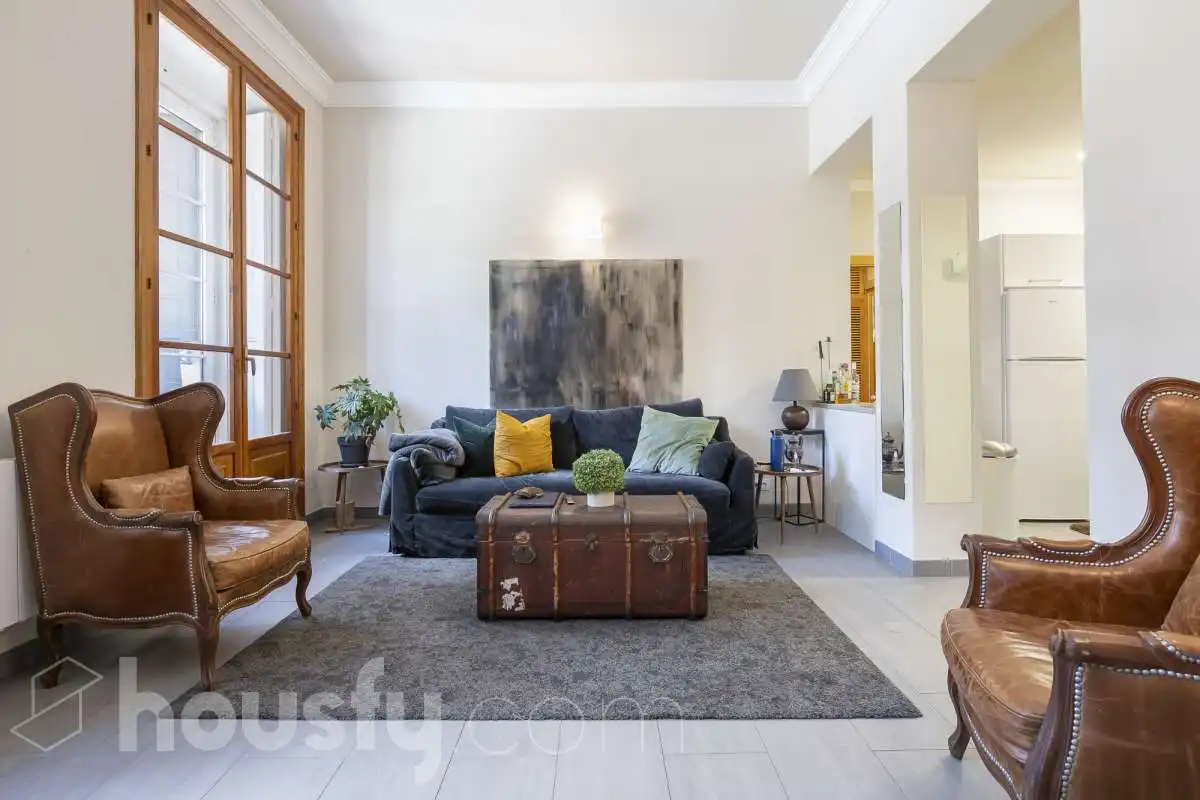 Sala d'estar de Planta baixa de lloguer en Madrid amb Calefacció i Balcó