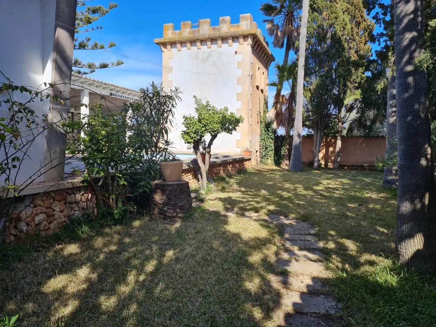 Jardín de Casa adosada en venta en Campos con Trastero y Piscina