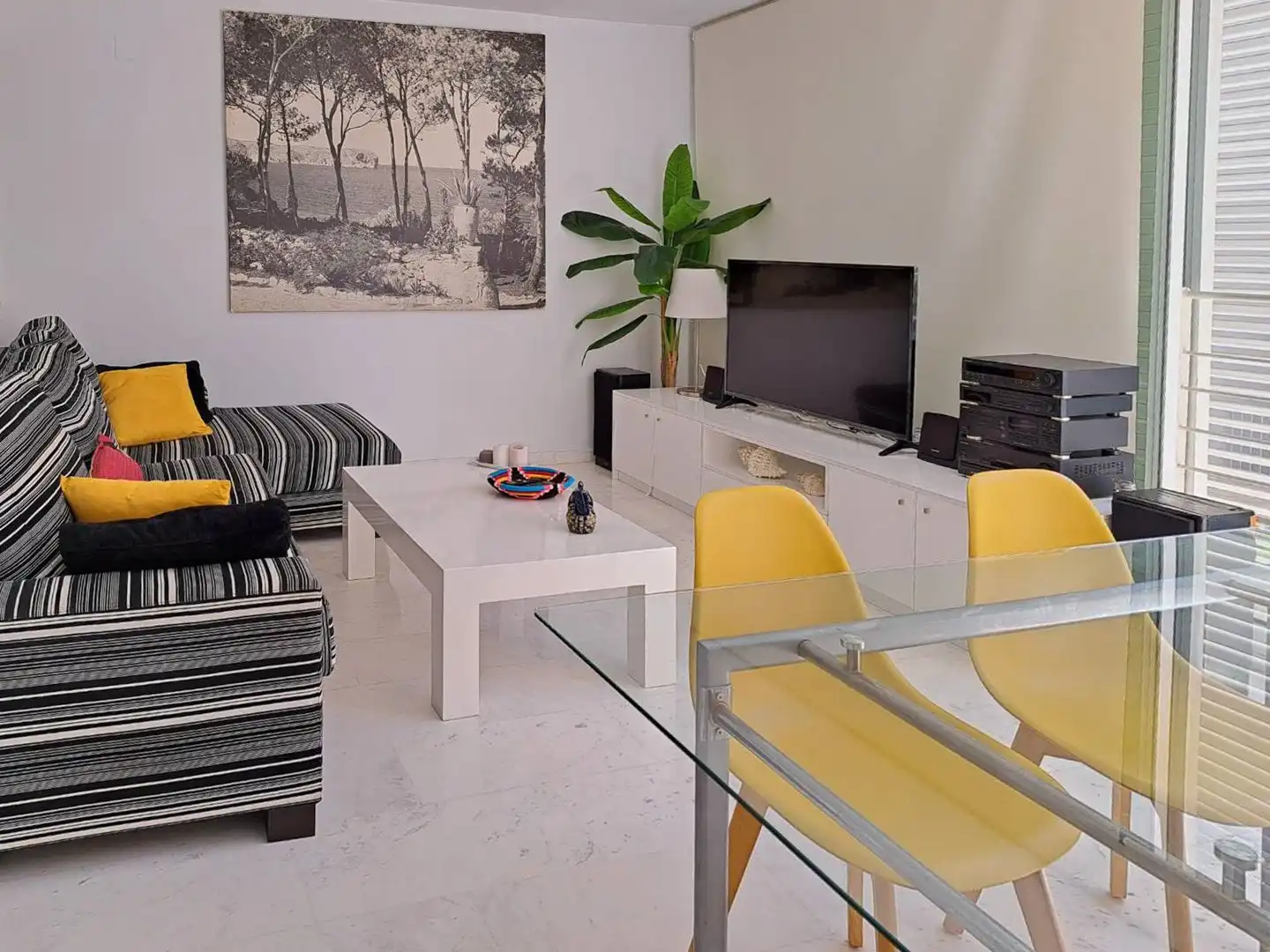 Sala d'estar de Apartament en venda en Jávea / Xàbia amb Aire condicionat, Jardí privat i Traster