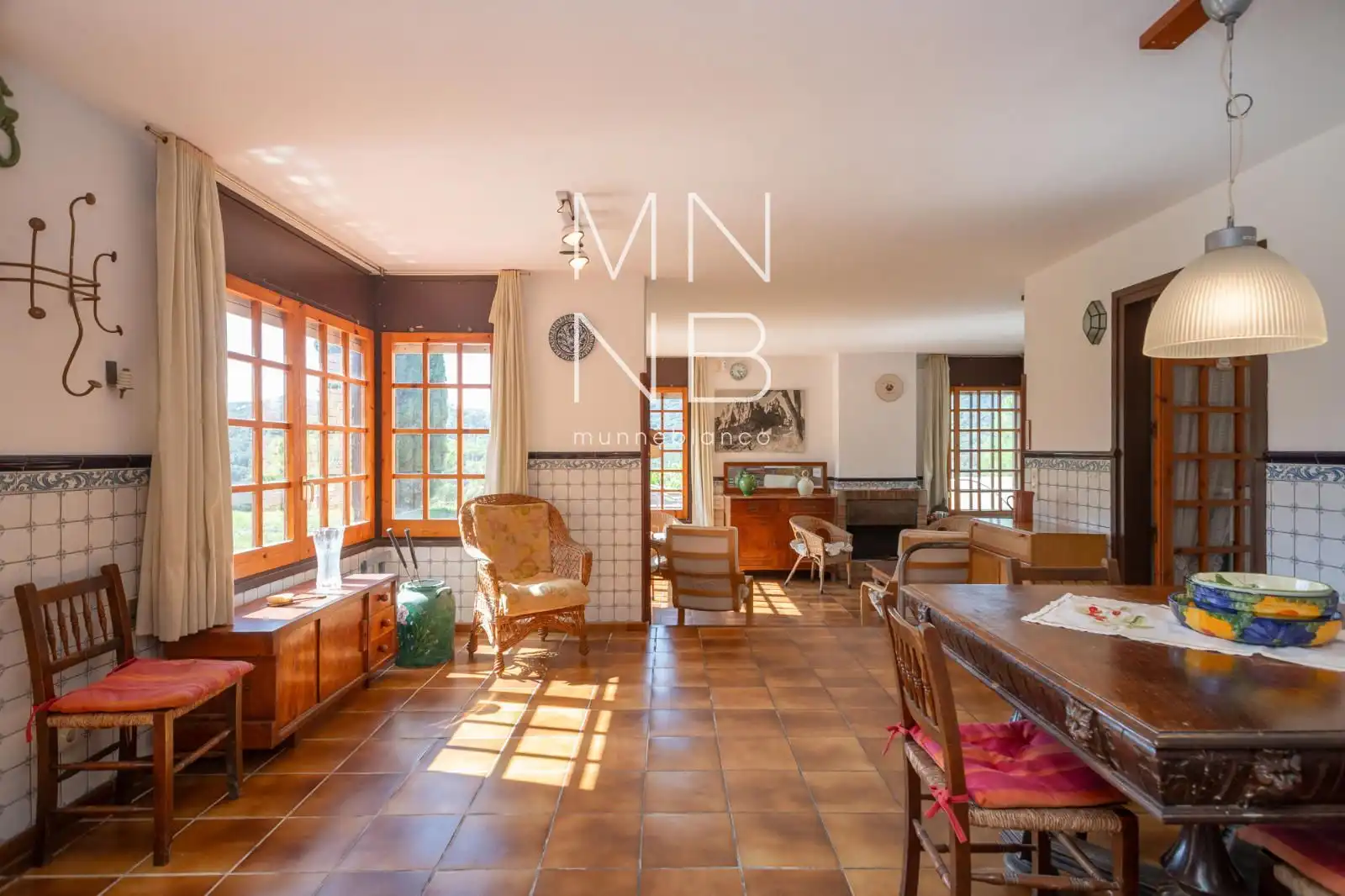 Wohnzimmer von Haus oder Chalet zur Miete in Òrrius mit Heizung, Schwimmbad und Möbliert