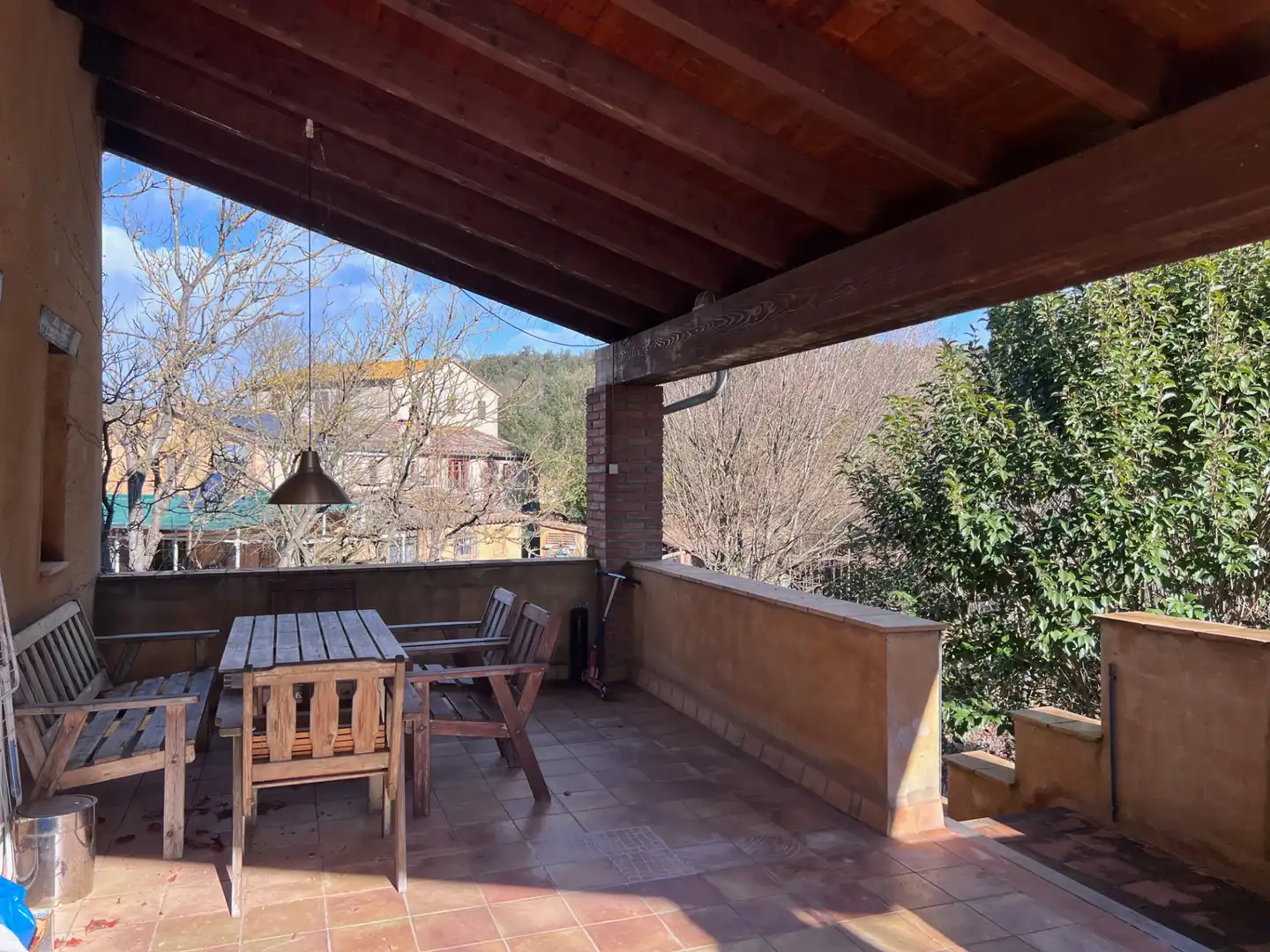 Terrassa de Finca rústica en venda en Mieres (Girona) amb Aire condicionat, Jardí privat i Parquet