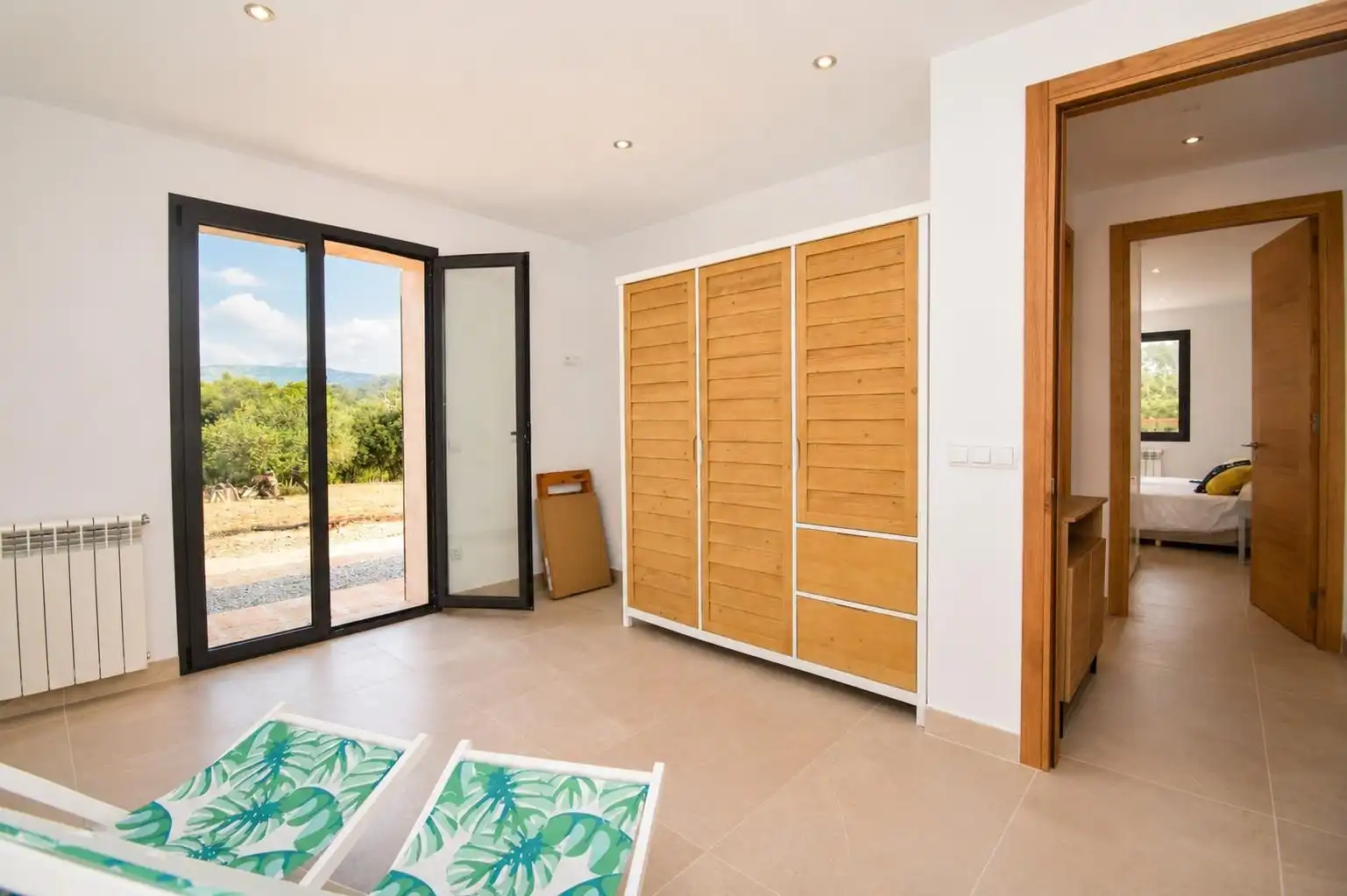 Schlafzimmer von Country house zur Miete in Búger mit Klimaanlage, Heizung und Privatgarten