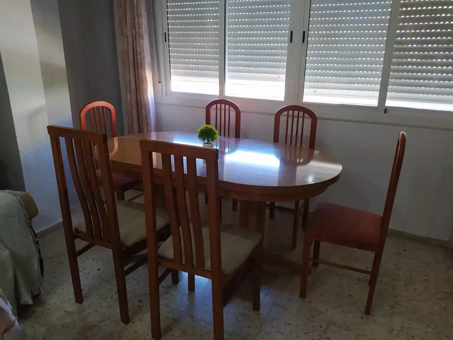 Dining room of Flat for share in Casas de Don Pedro  with Air Conditioner, Furnished and Balcony