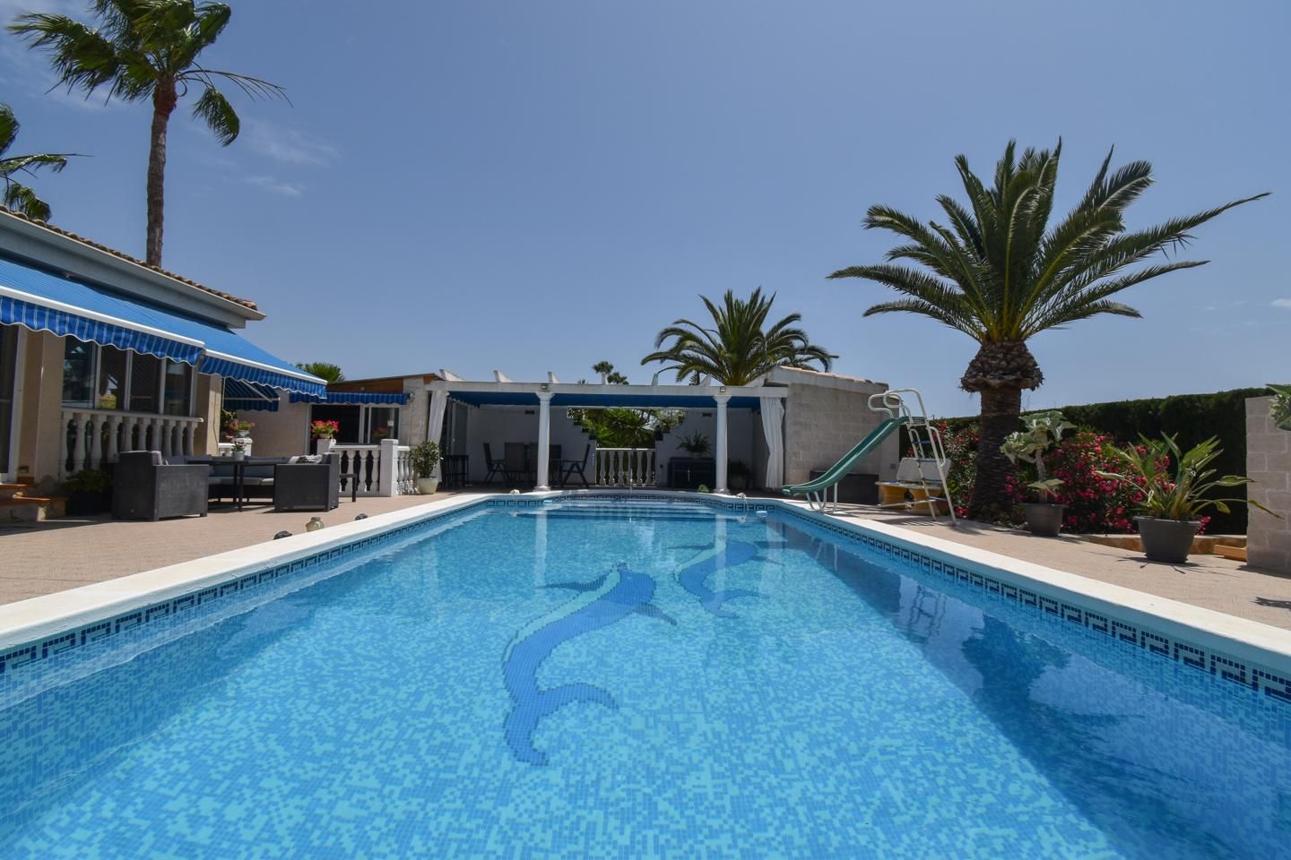 Swimming pool of House or chalet for sale in Elche / Elx  with Air Conditioner, Heating and Private garden
