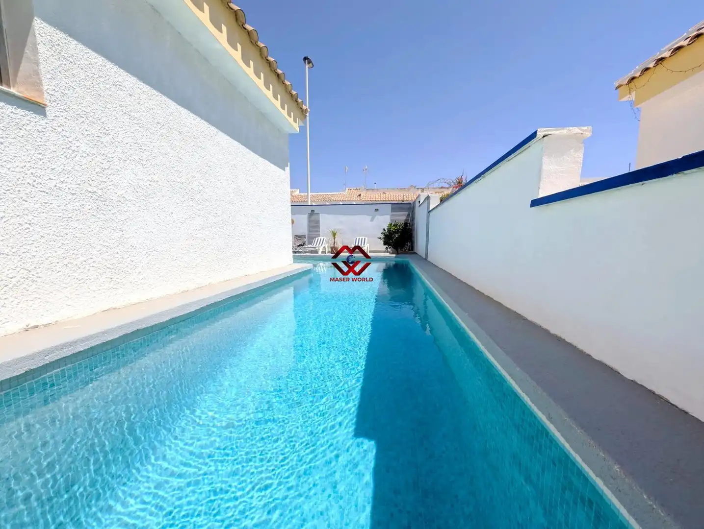 Piscina de Casa adosada en venda en Mazarrón amb Aire condicionat, Calefacció i Terrassa