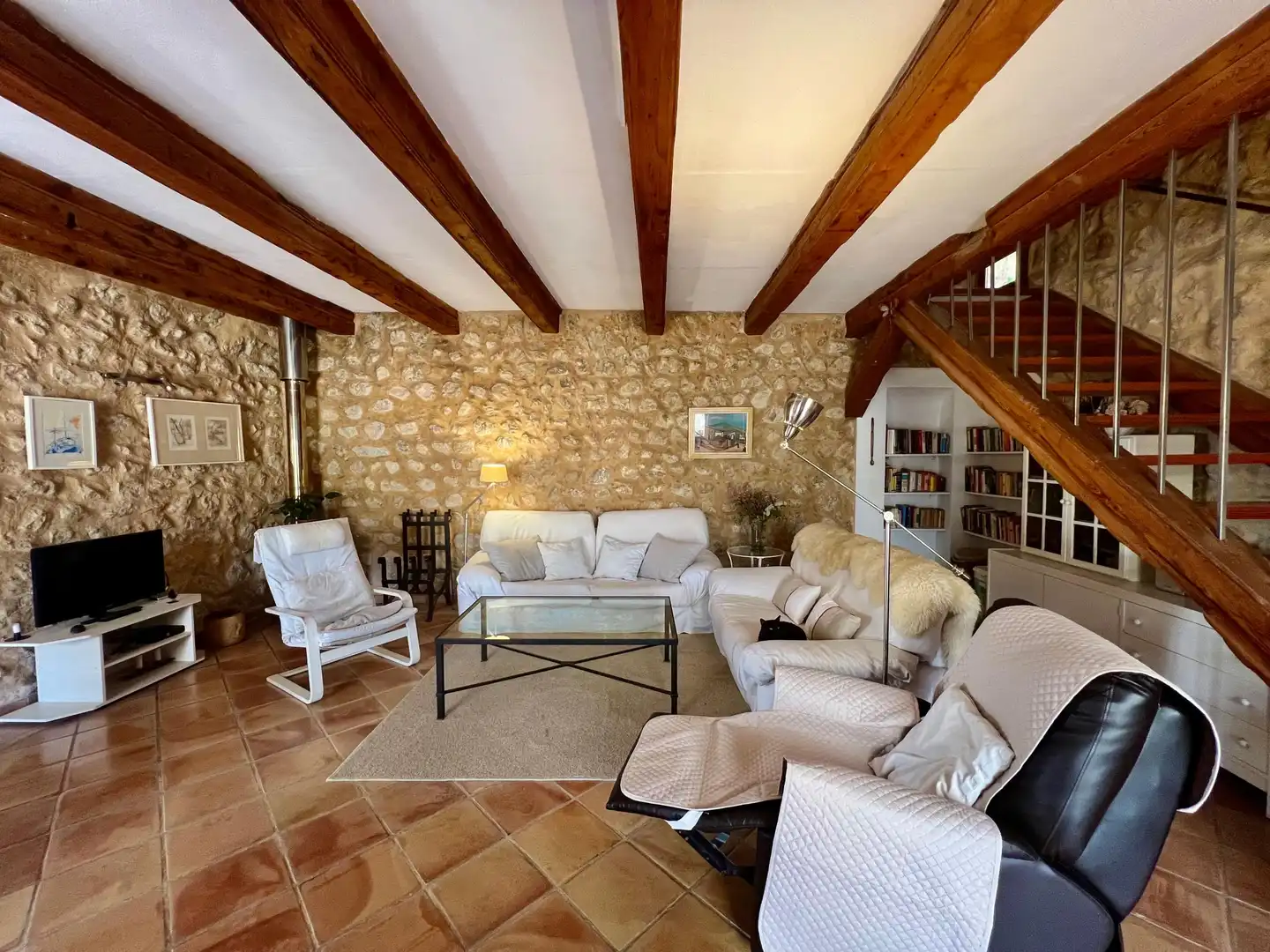 Sala d'estar de Finca rústica en venda en Andratx amb Traster