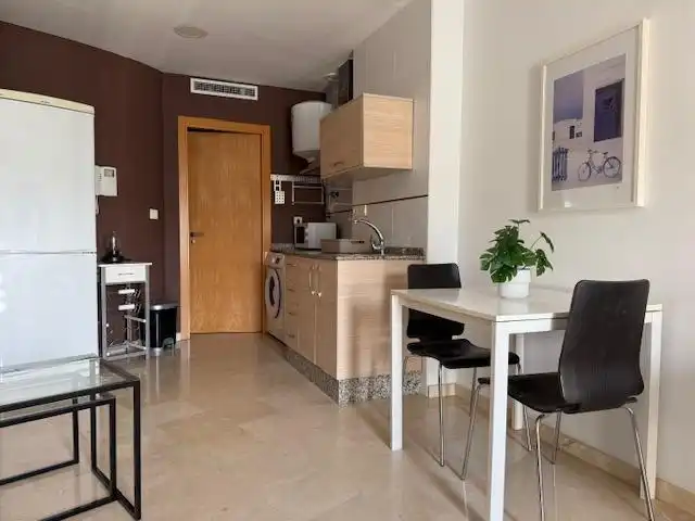 Cocina de Estudio de alquiler en Murcia con Aire acondicionado, Calefacción y Terraza