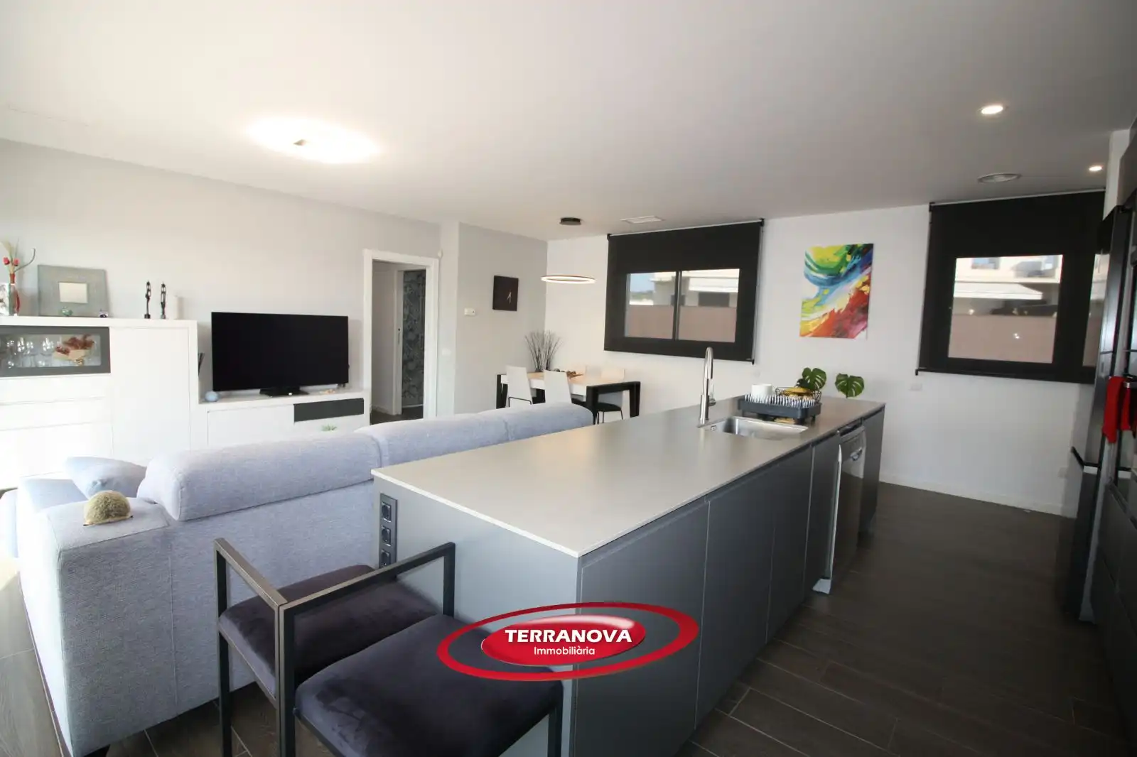 Sala d'estar de Pis en venda en L'Ametlla del Vallès amb Aire condicionat, Calefacció i Jardí privat