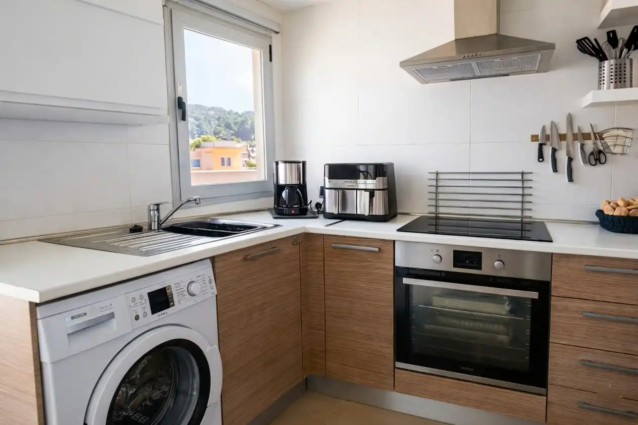 Cuina de Apartament en venda en  Palma de Mallorca amb Aire condicionat, Traster i Piscina