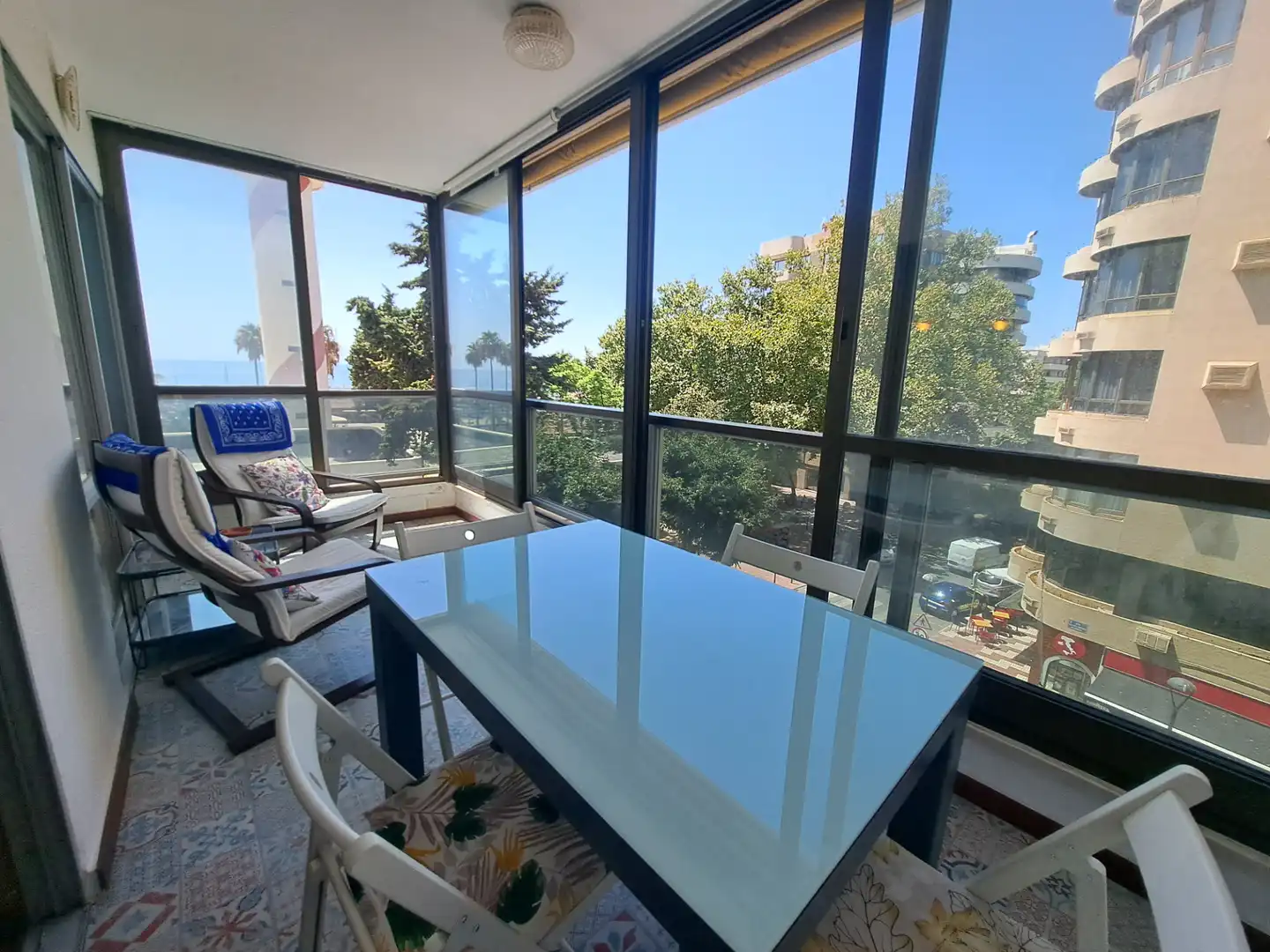 Terraza de Piso de alquiler en Marbella con Calefacción, Terraza y Amueblado